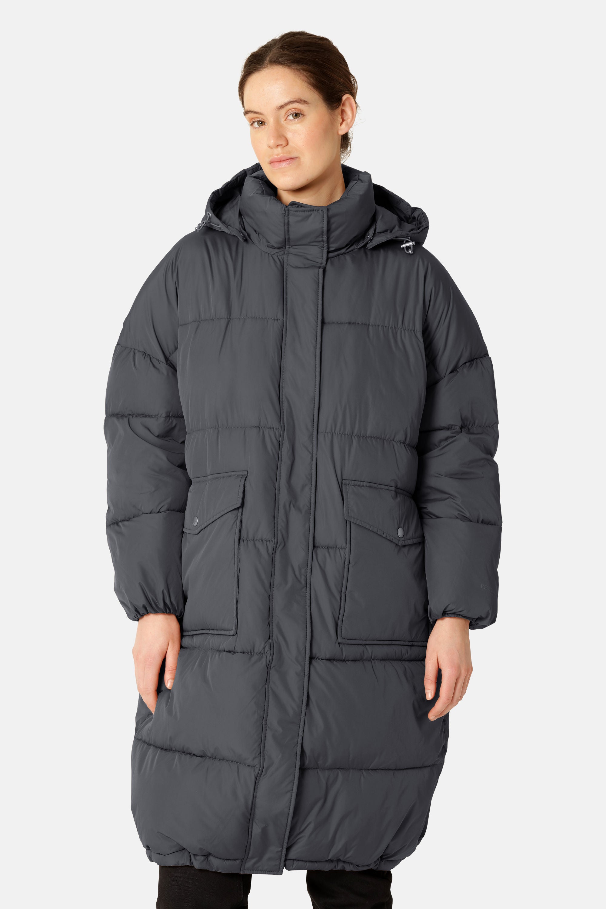 Long Padded Coat - Ombre Blue