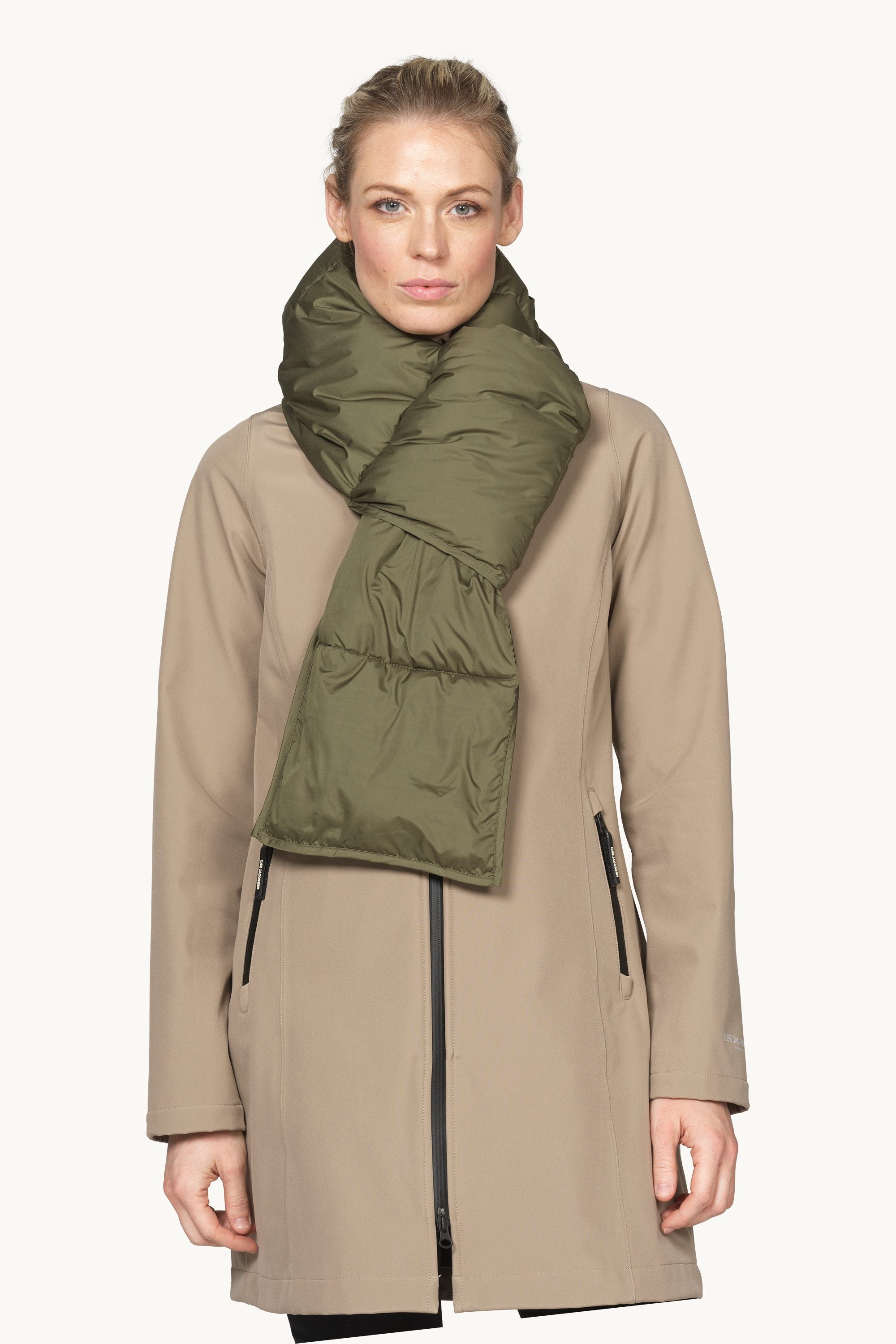 Padded Scarf - Dark Olive