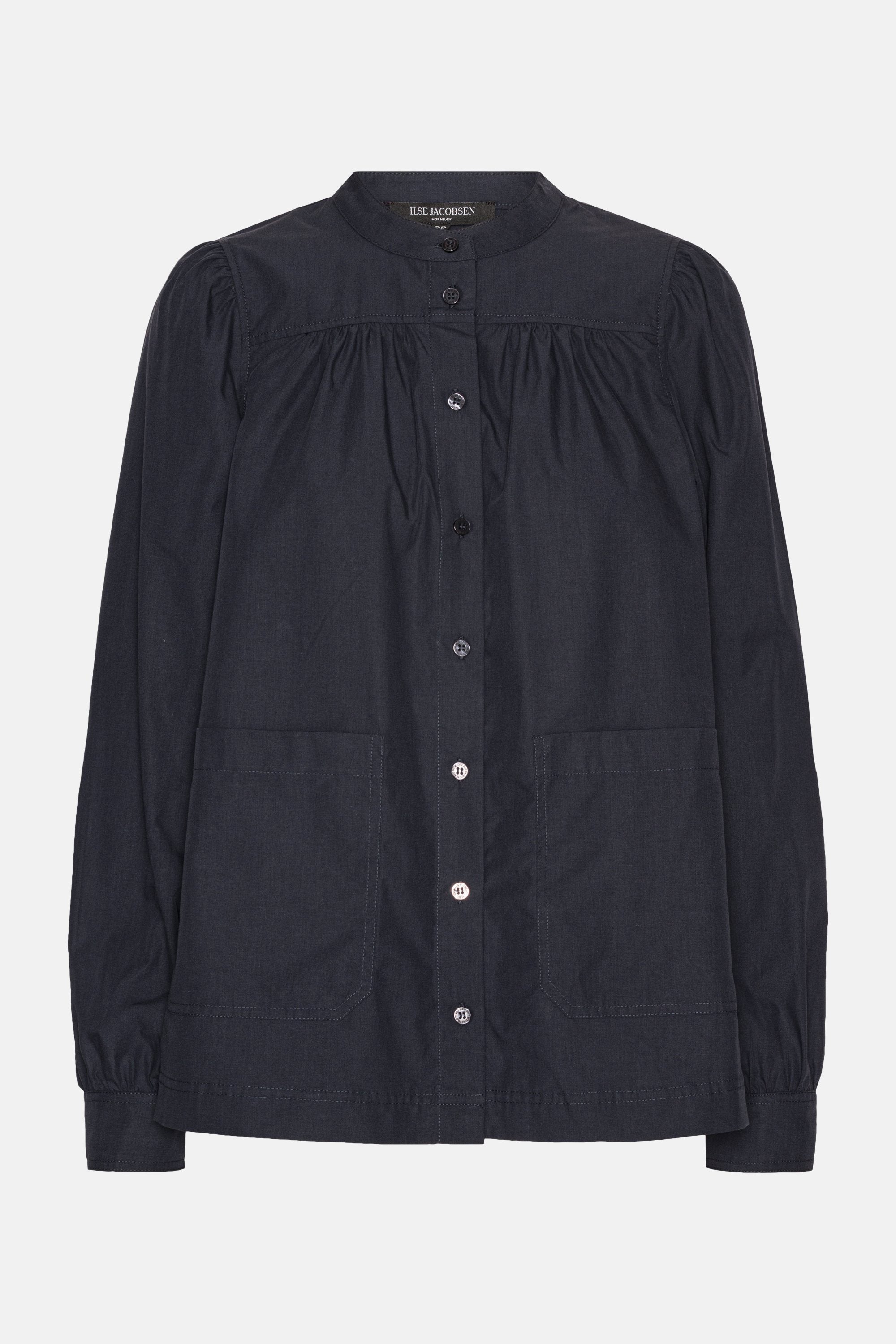 Shirt With Gather - Dark Indigo