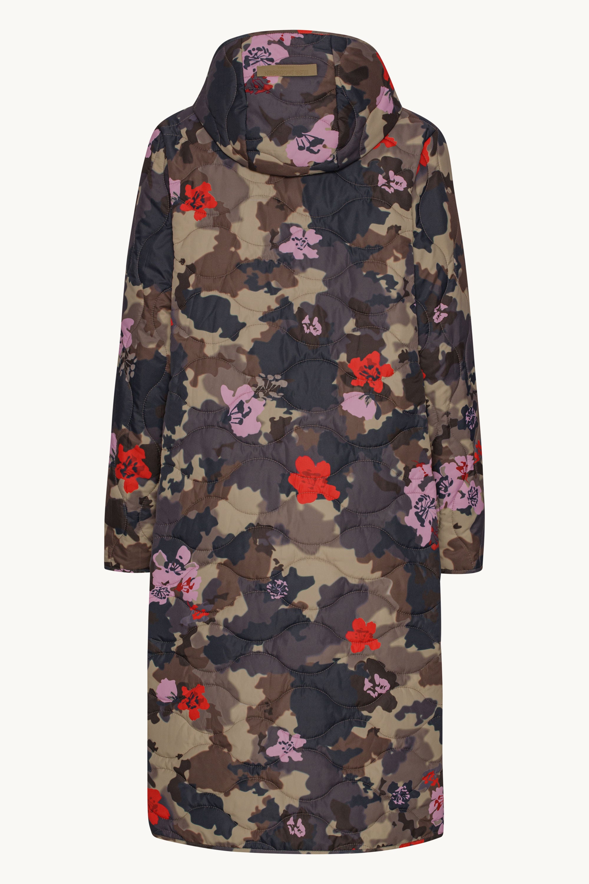 Lång Quiltad Kappa - Floral Camo