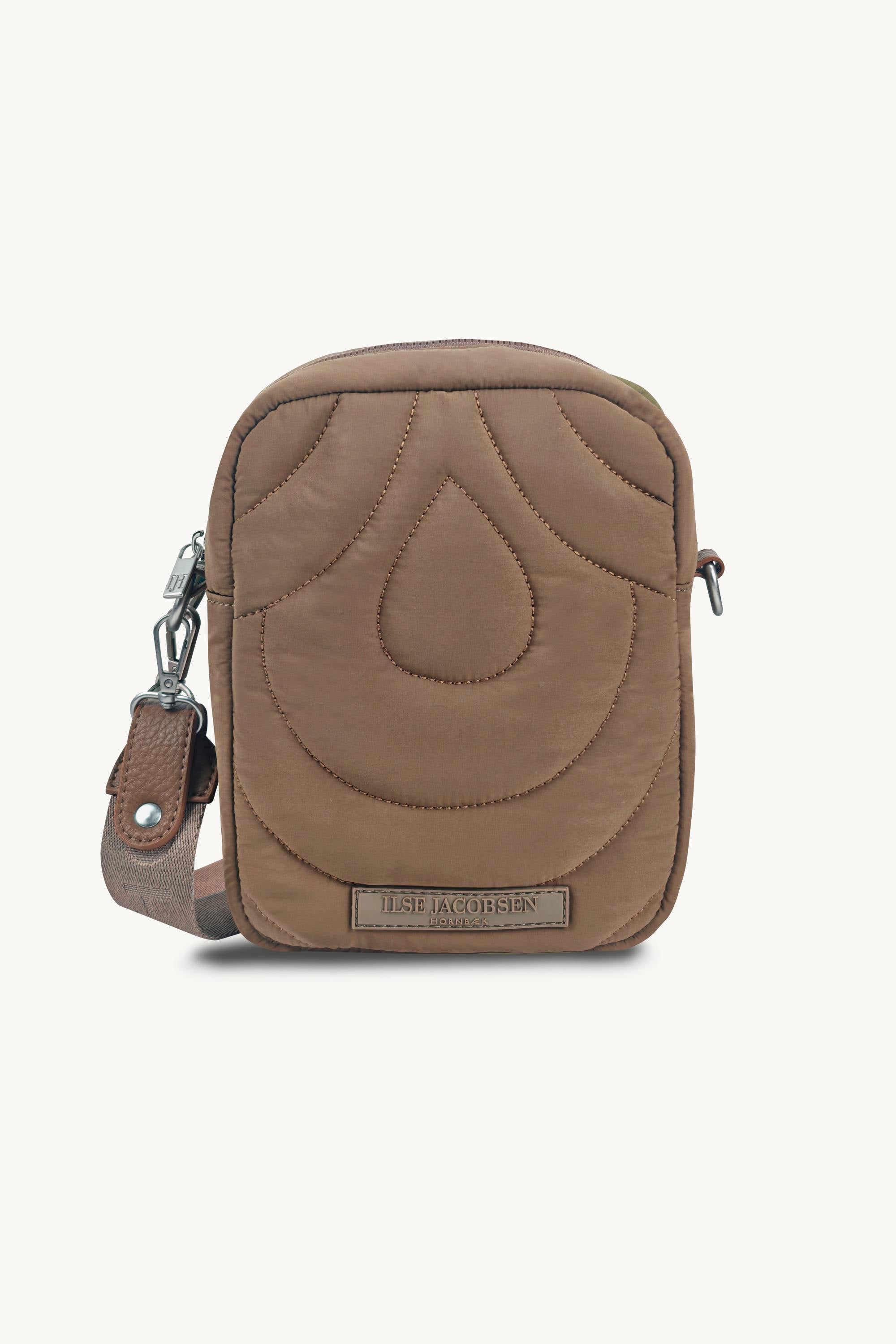 Liten Quiltad Crossbodyväska - Sepia Tint