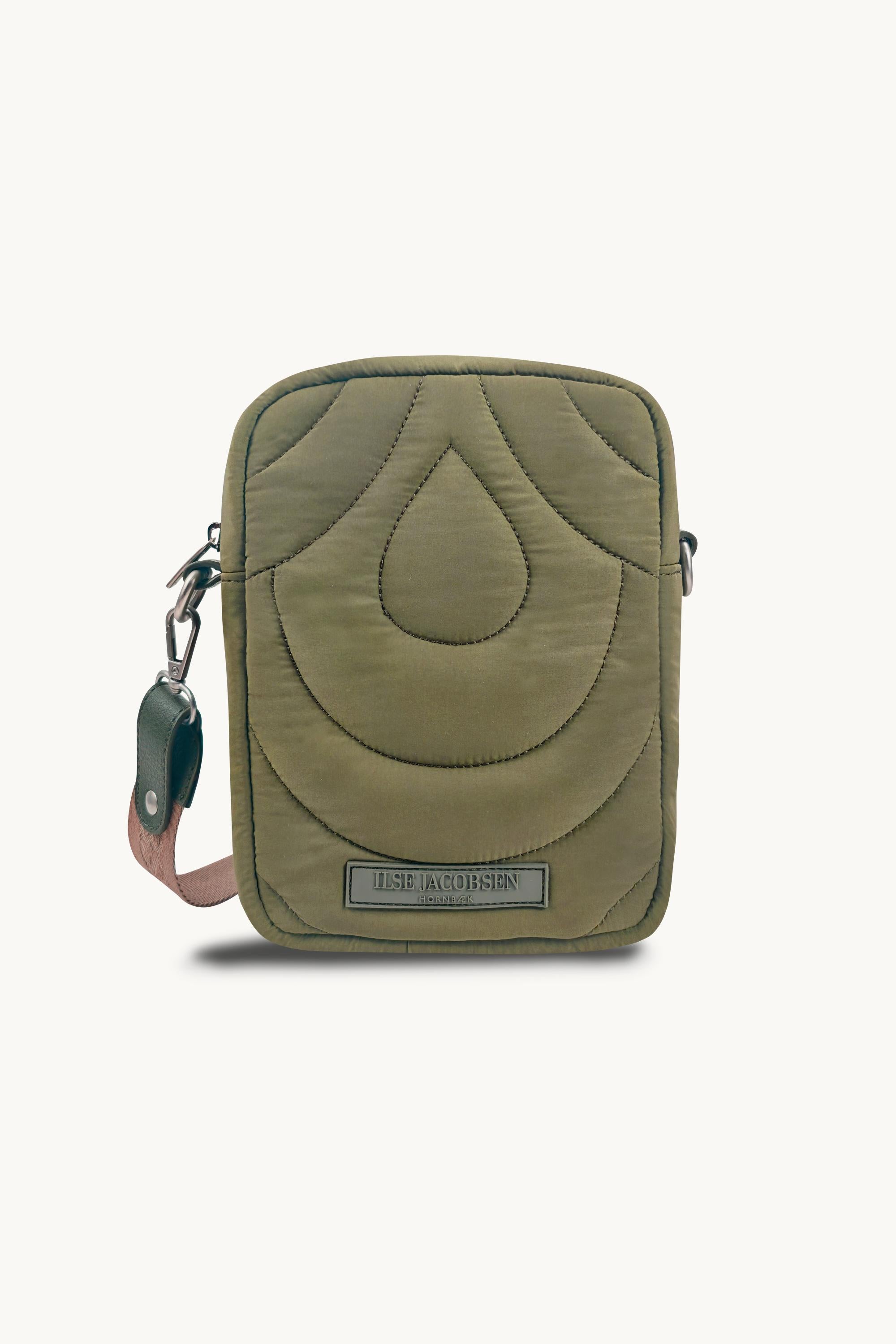 Liten Quiltad Crossbodyväska - Olive Night