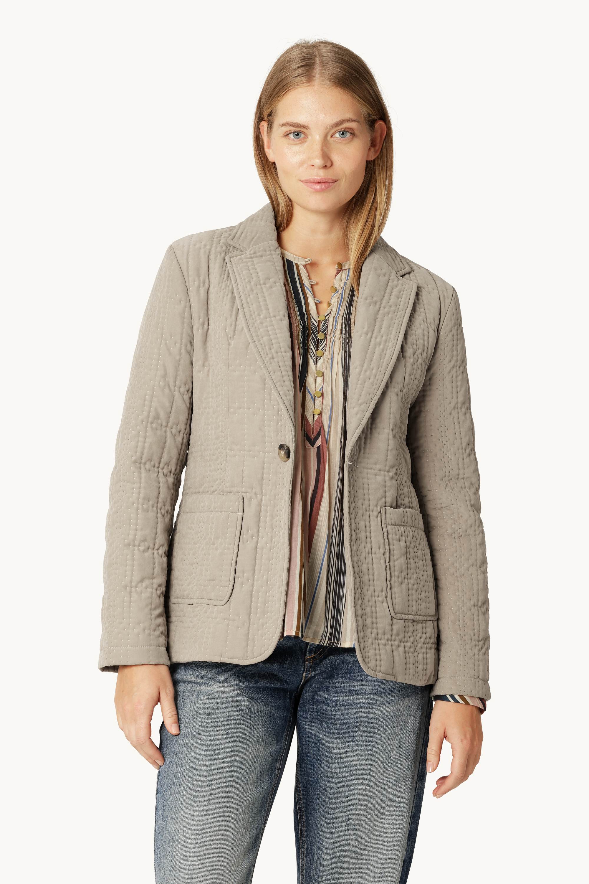 Quiltad Blazer - Greige