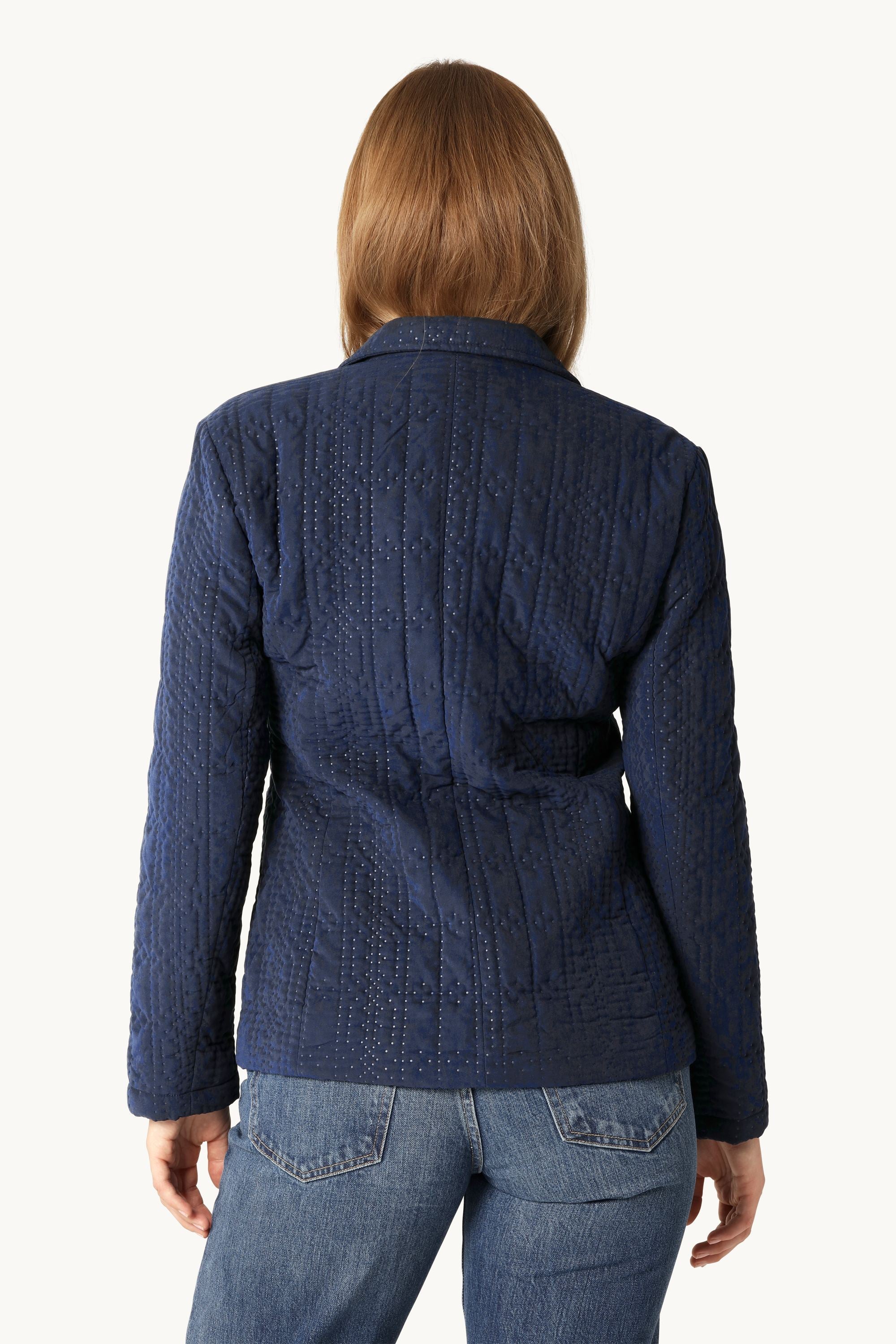 Quiltad Blazer - Dark Indigo