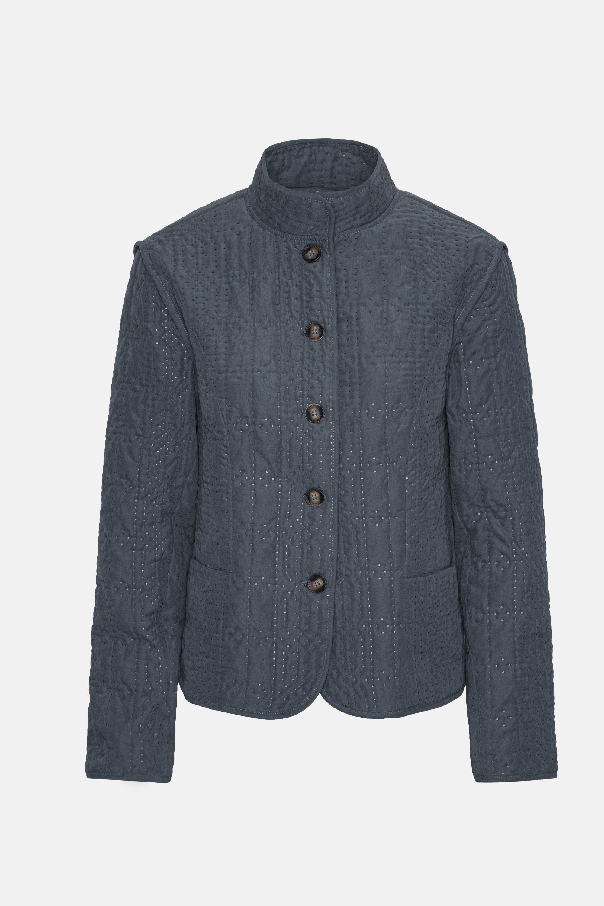Short Quilted Jacket - Ombre Blue