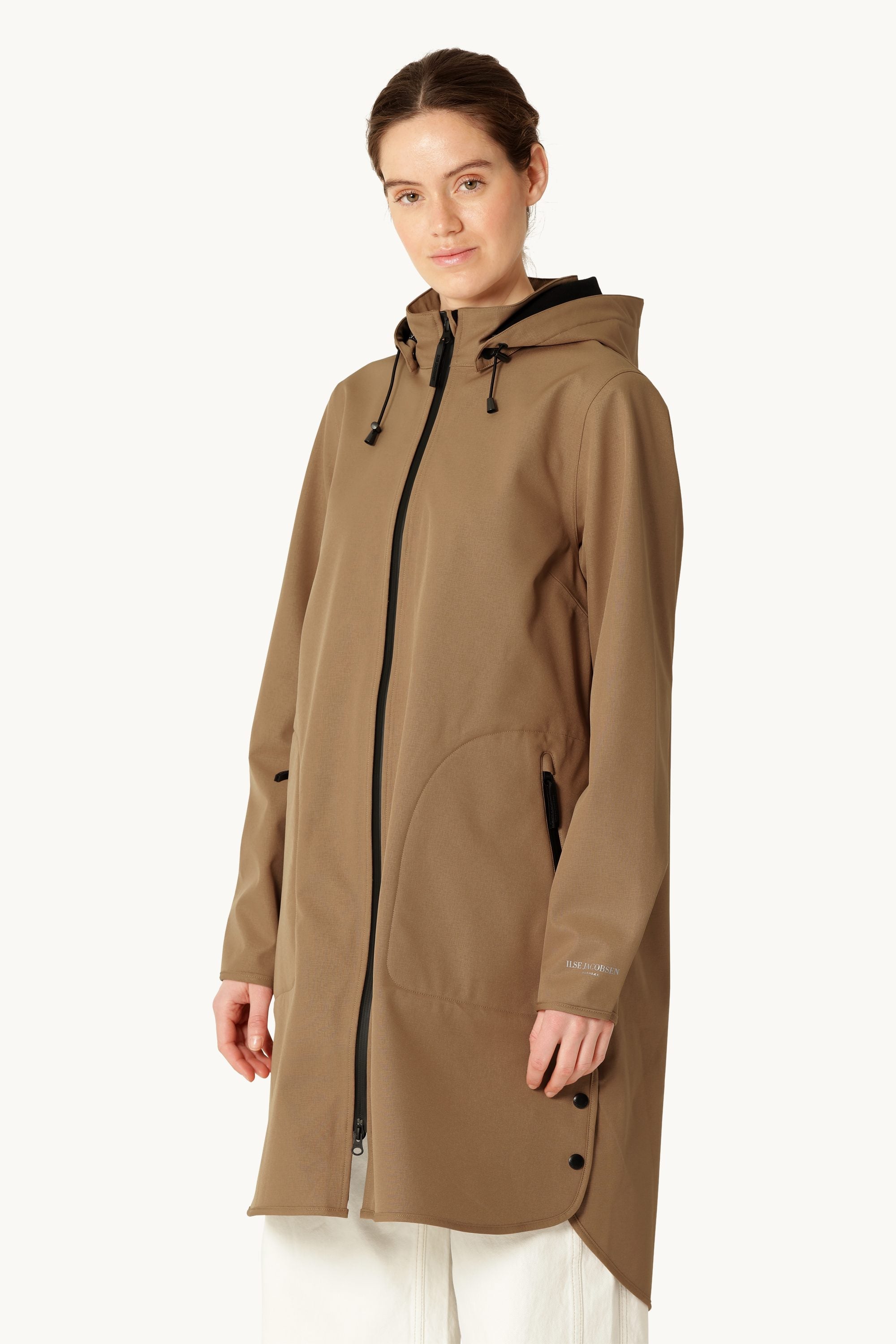 Softshell Regnjacka A-linje - Mocca
