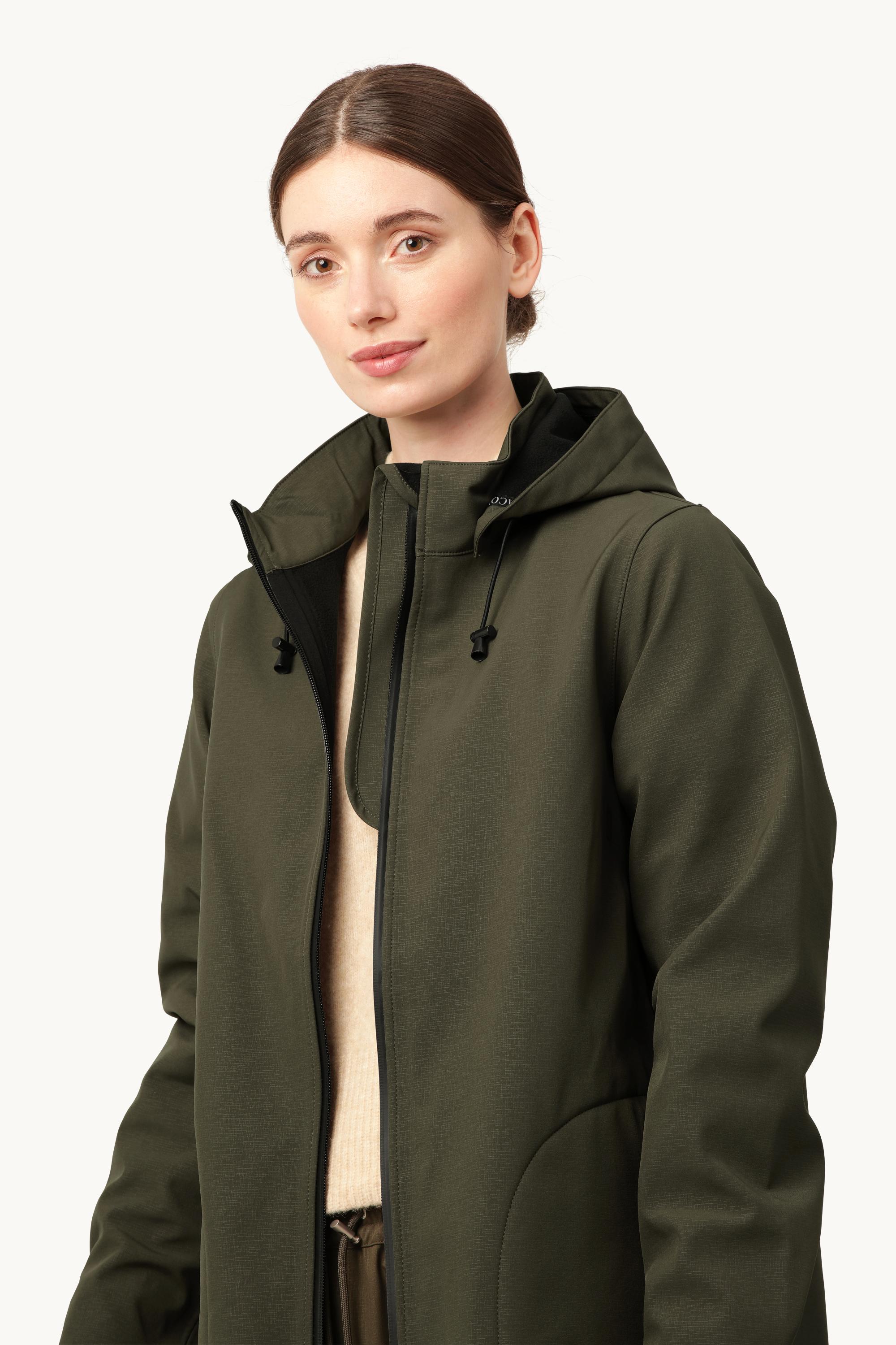 Softshell Regnjacka A-linje - Army