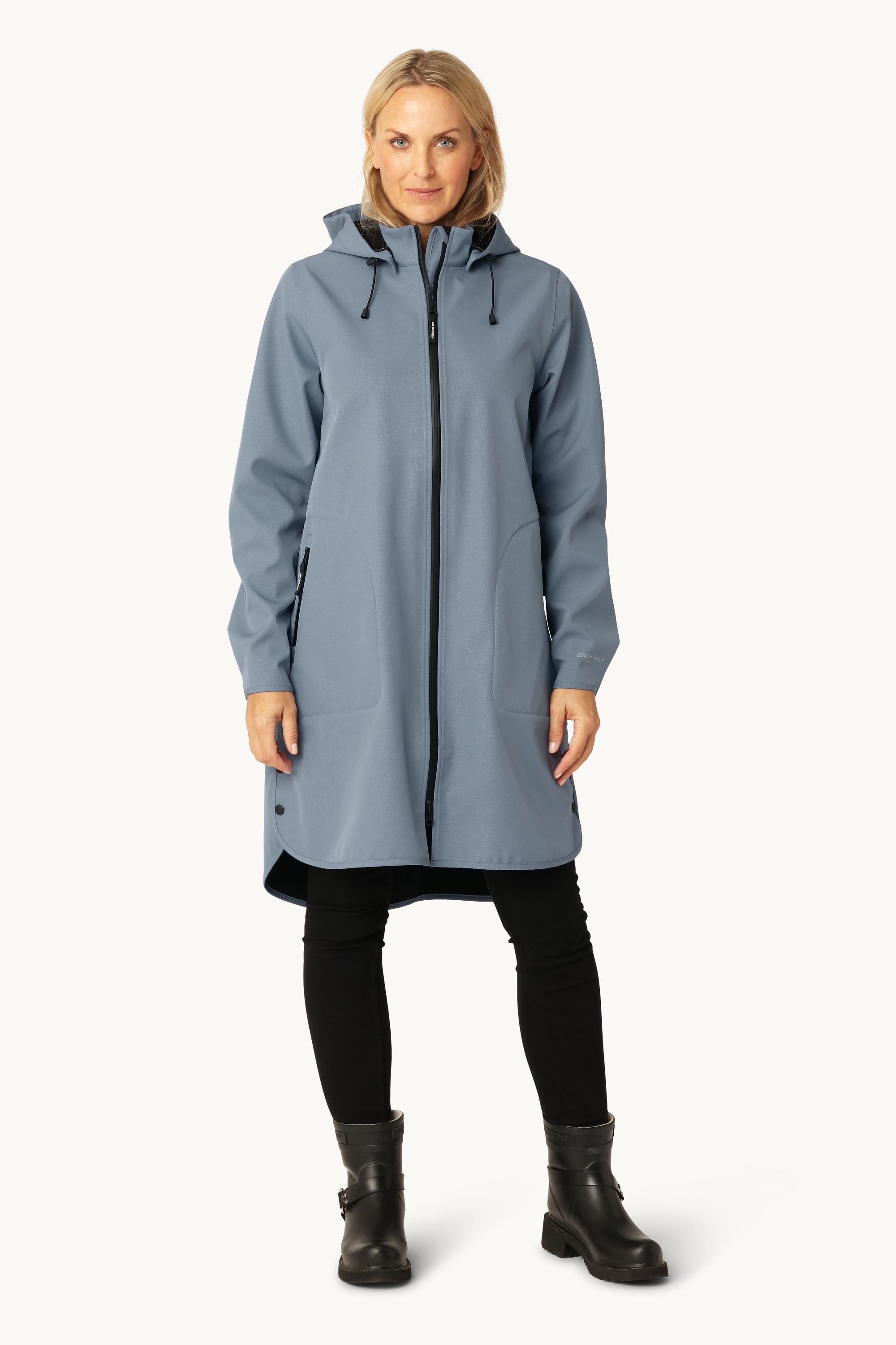 Softshell Regnjacka A-linje - Grey Blue