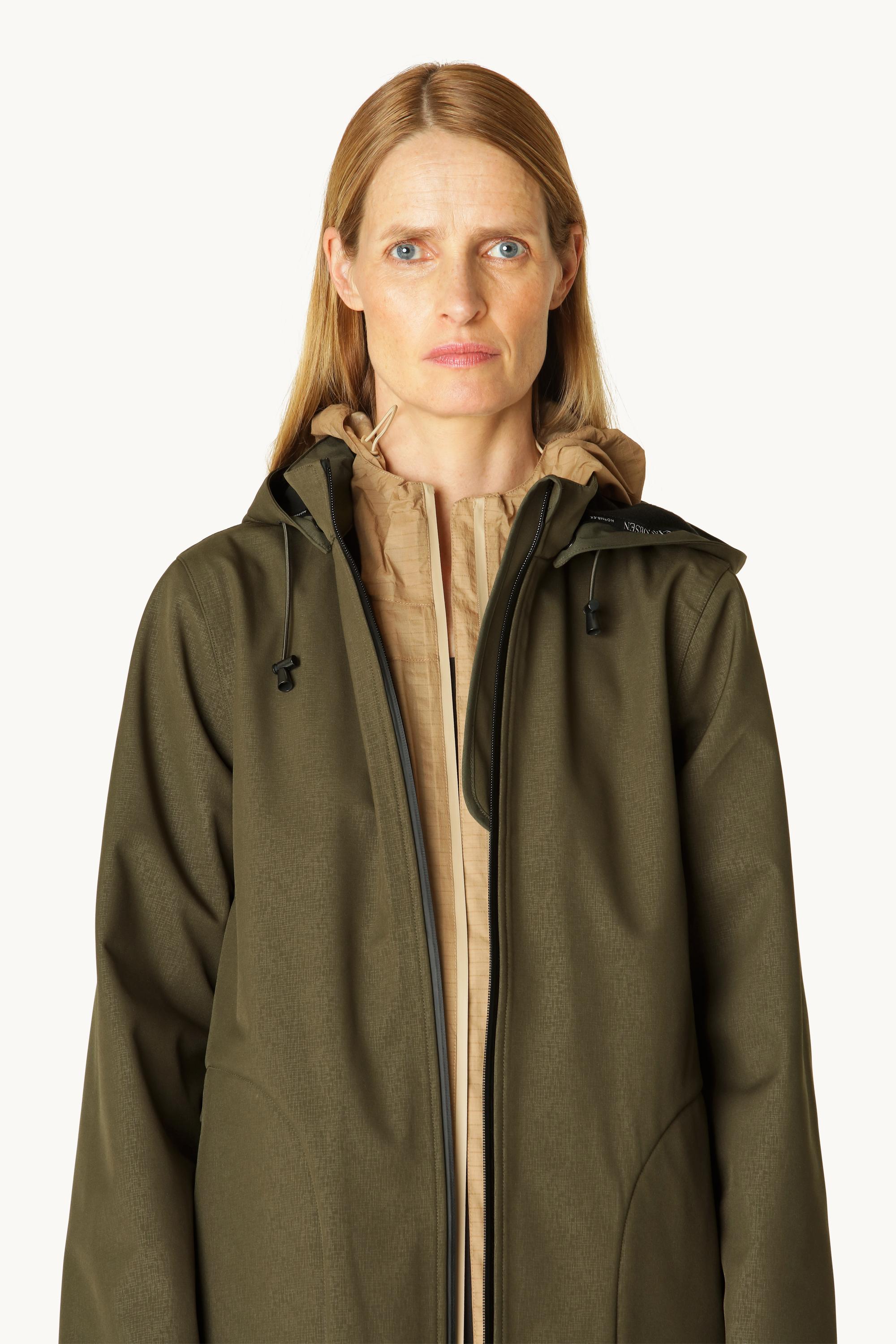 Softshell Regnjacka A-linje - Army