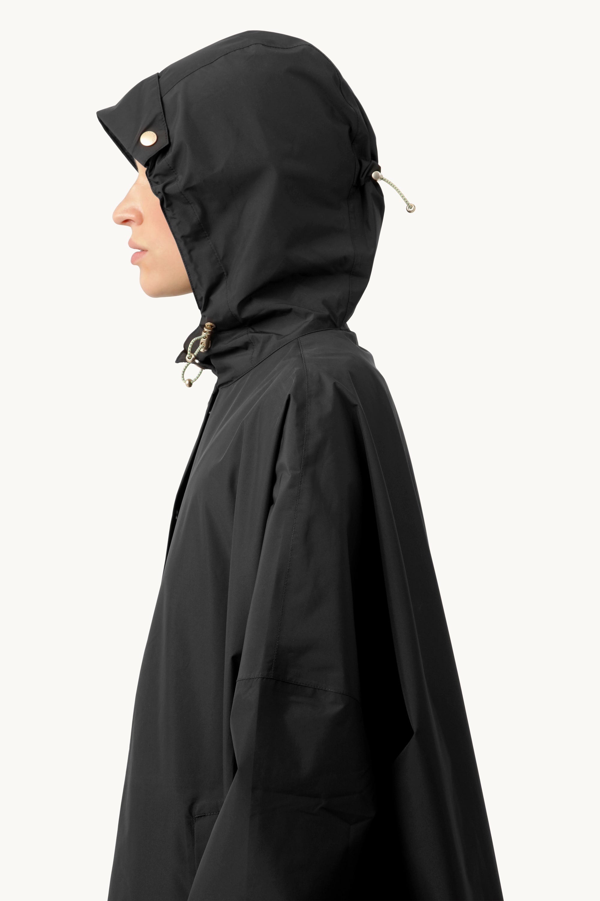 Poncho With Sleeves - Black