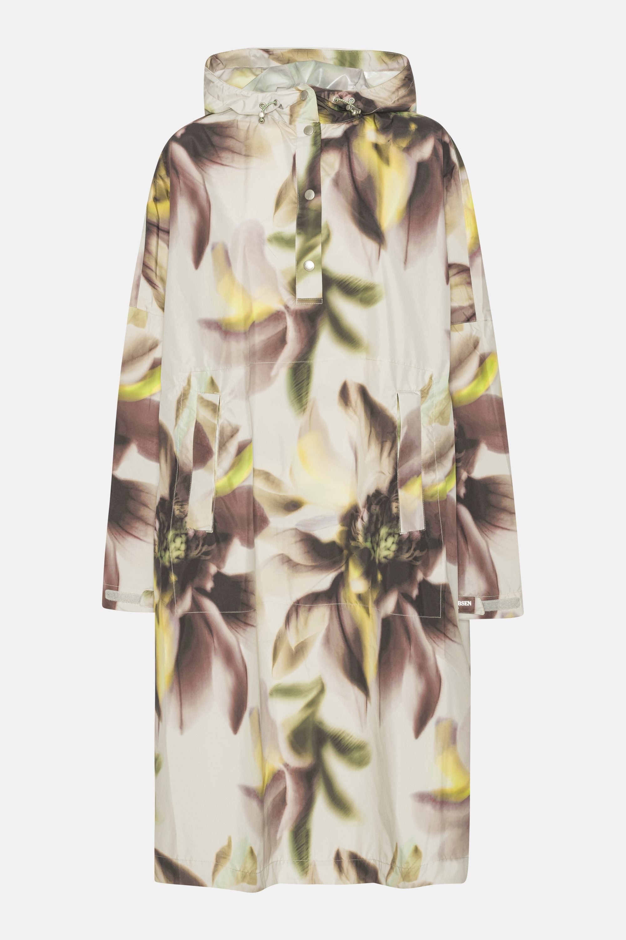 Poncho Raincoat - Light Photoristic Flower