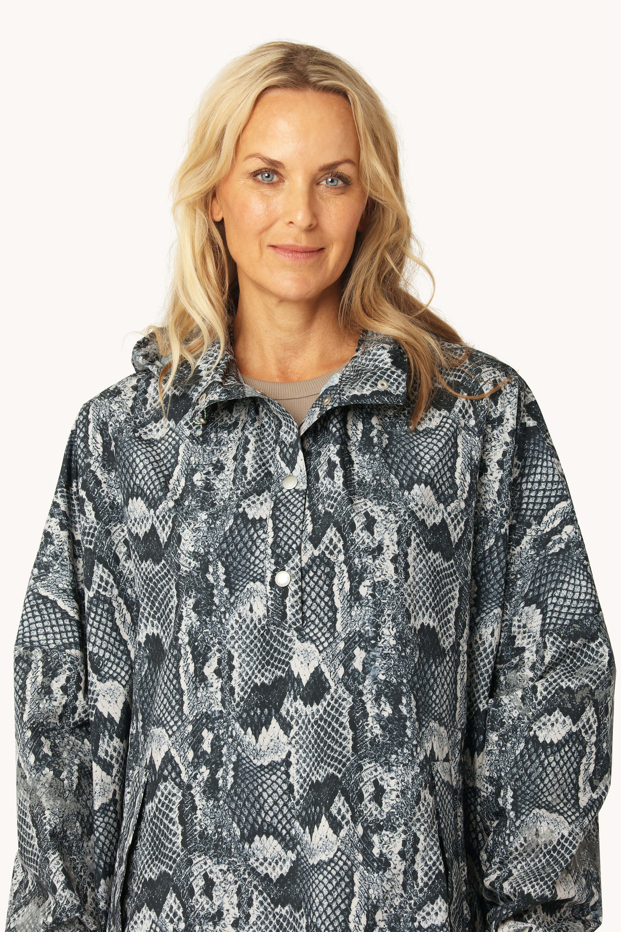 Poncho Raincoat - Dark Blue Snake