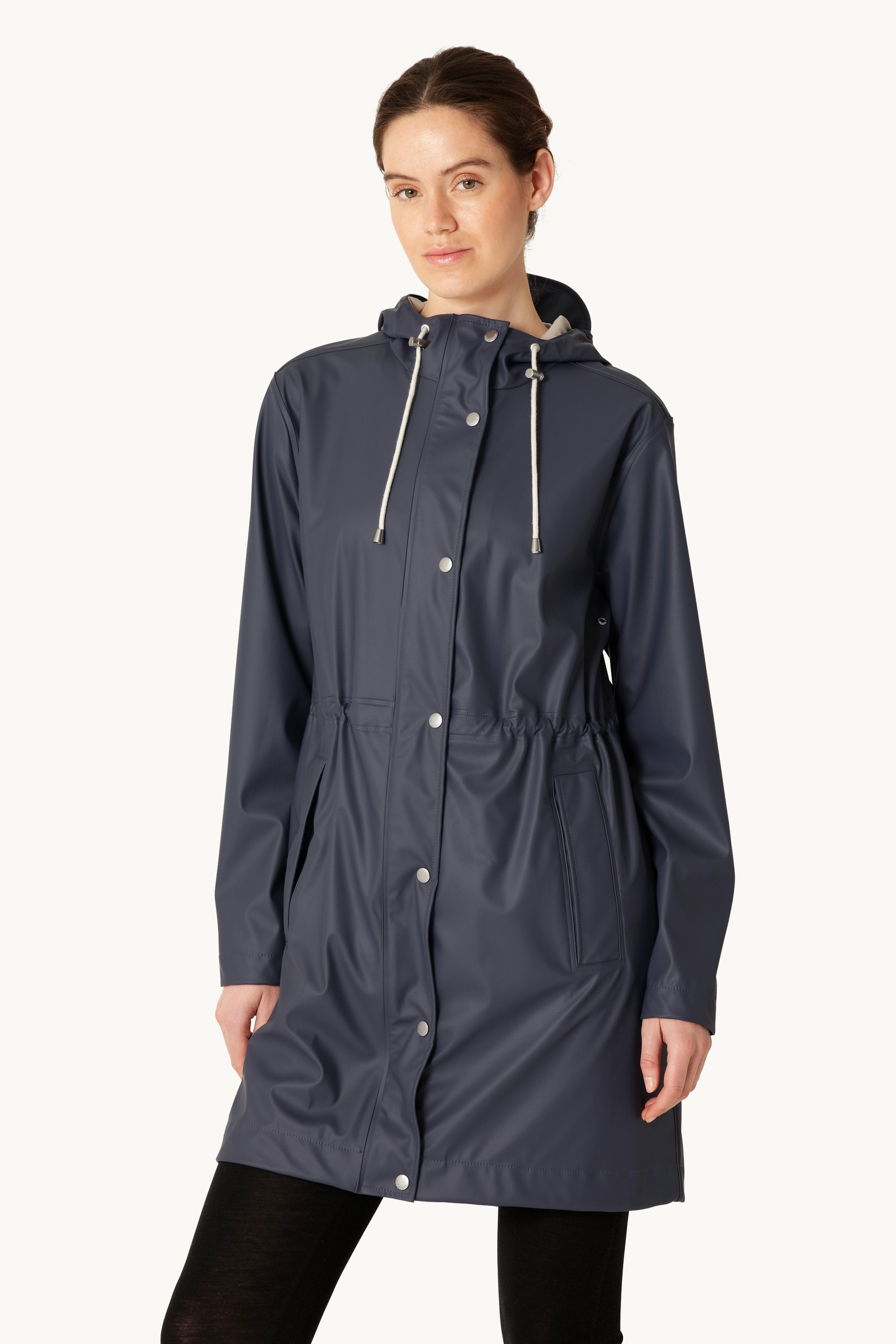 Long Parka Rain Jacket - Ombre Blue