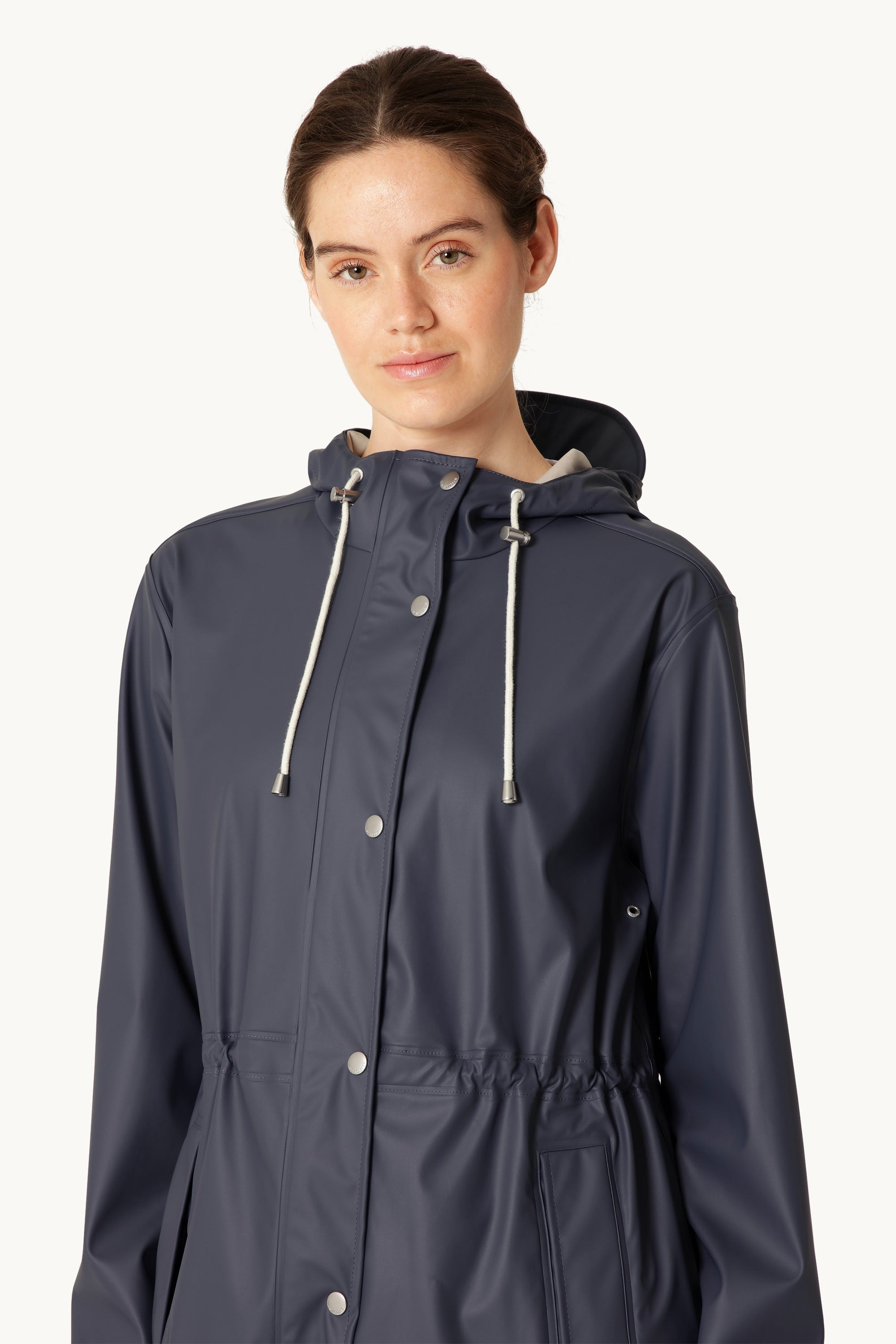Long Parka Rain Jacket - Ombre Blue