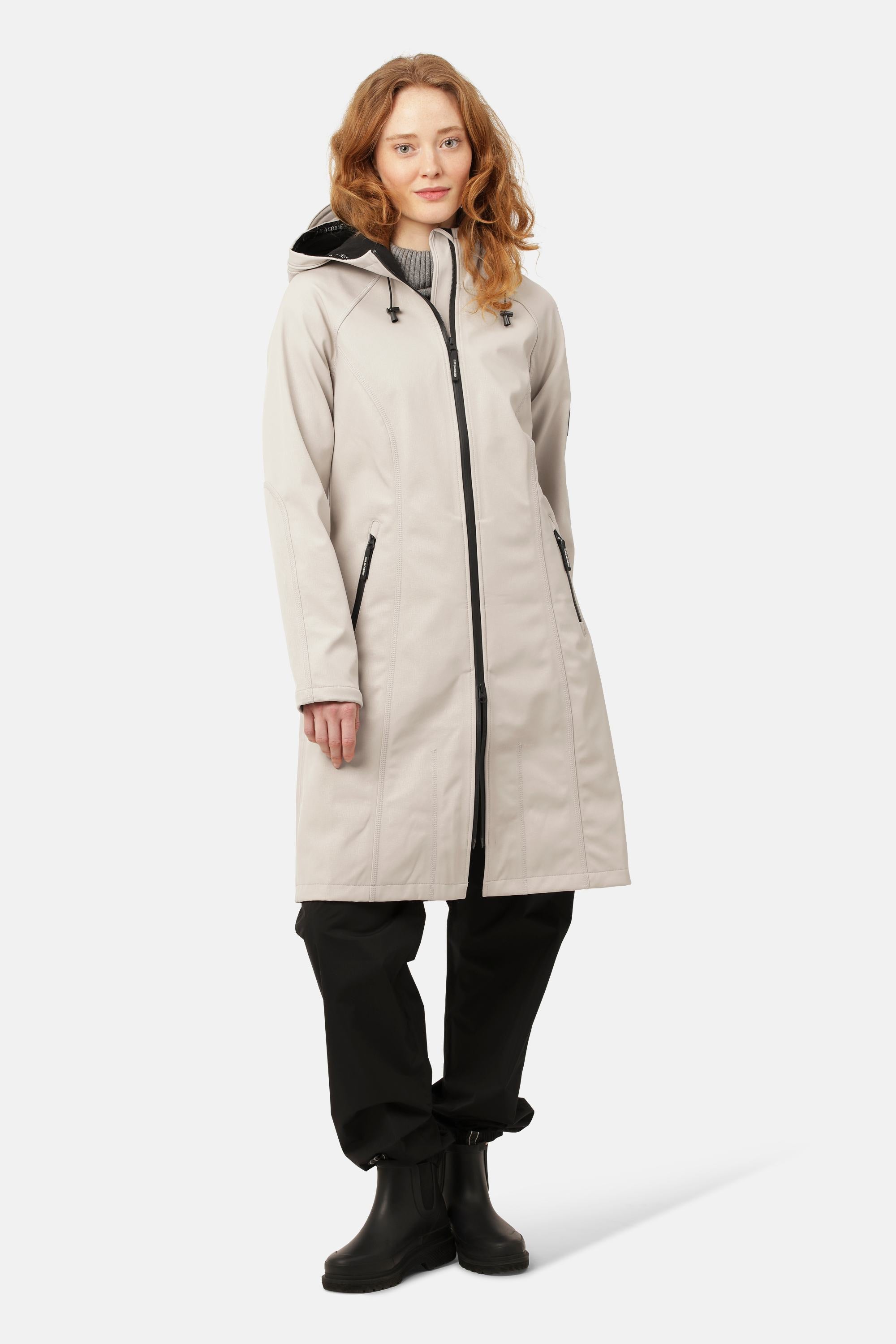 Long Softshell Raincoat - Chateau Gray
