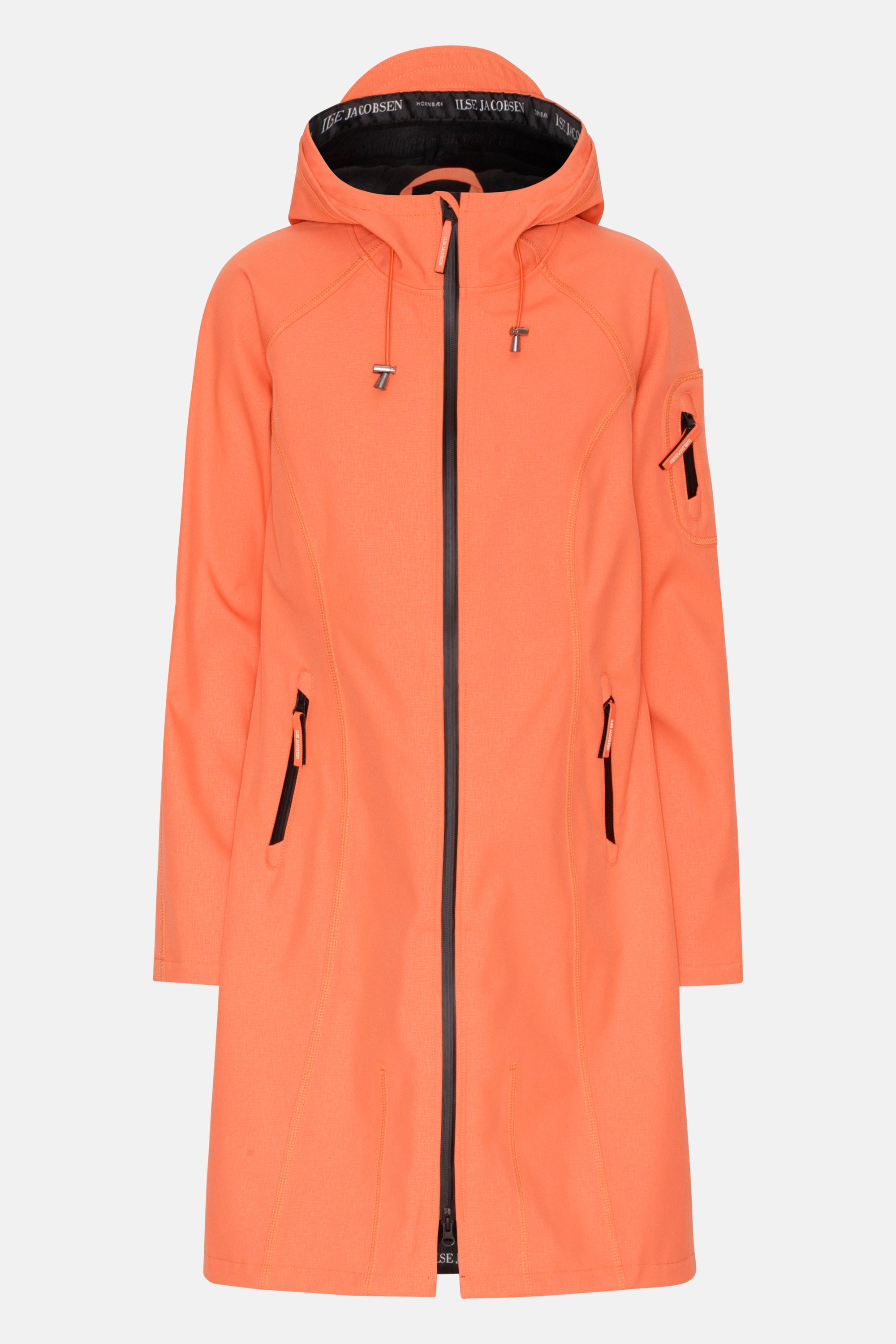 Long Softshell Raincoat - Hot Orange