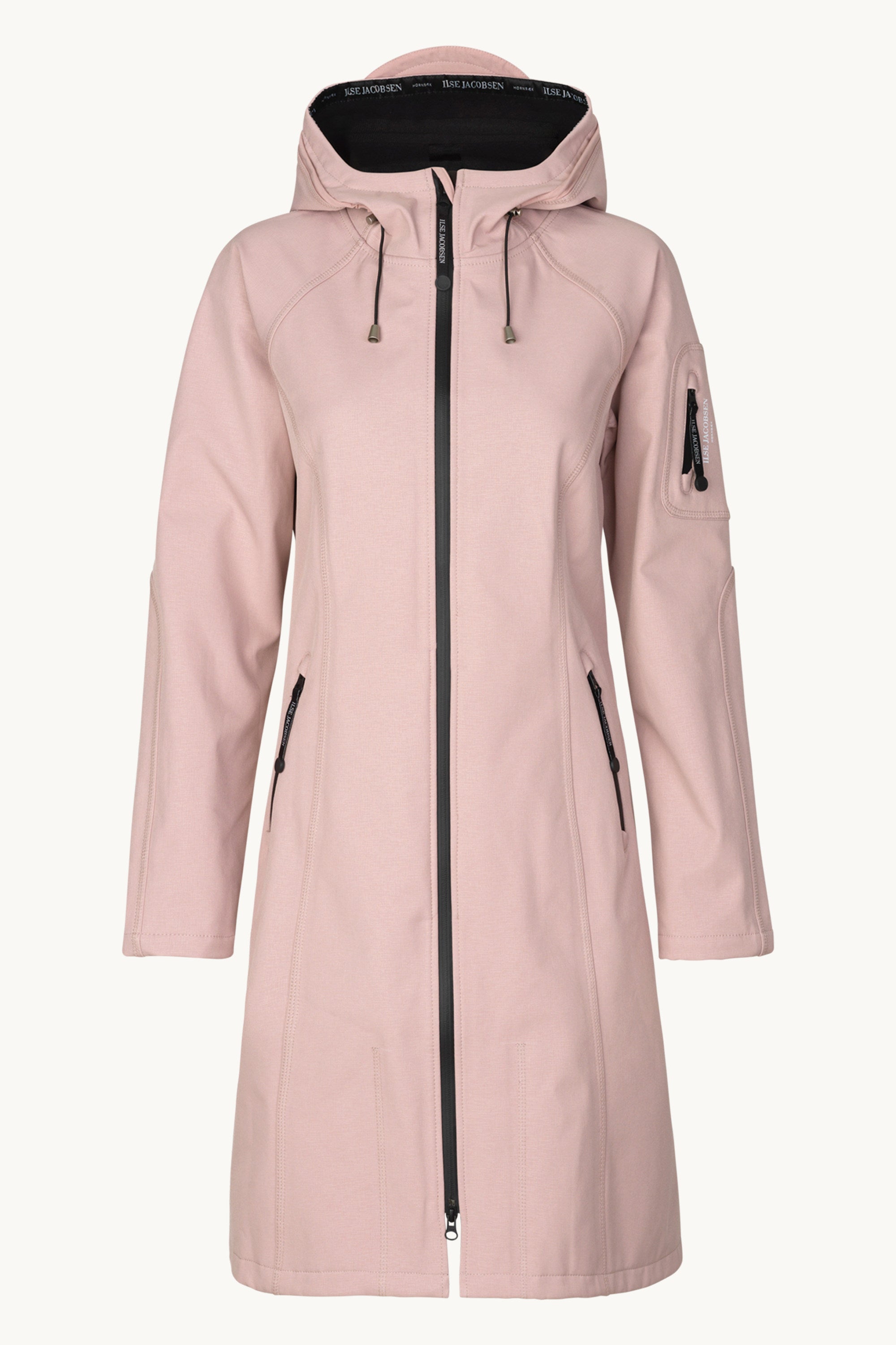 Long Softshell Raincoat - Adobe Rose