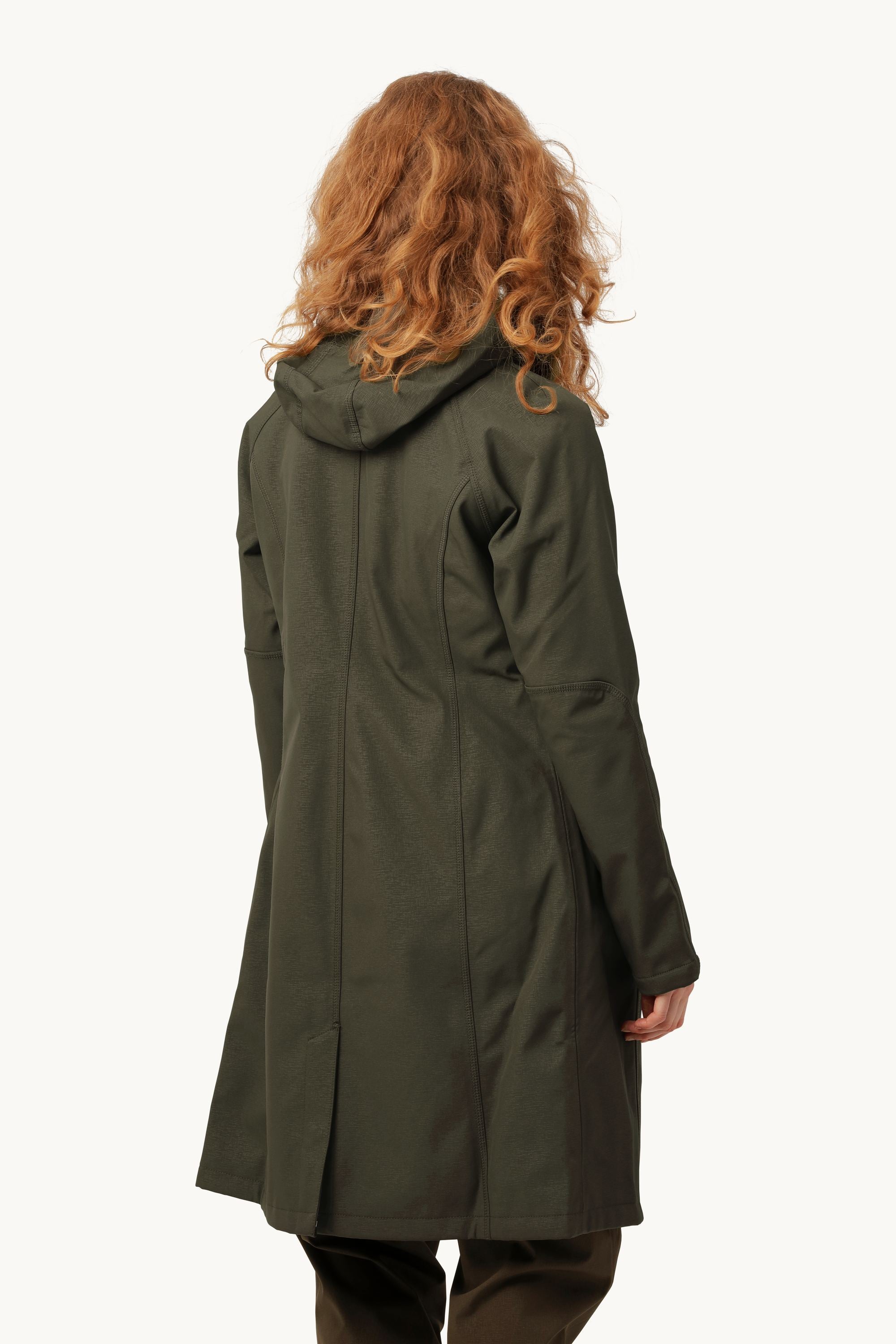 Long Softshell Raincoat - Army