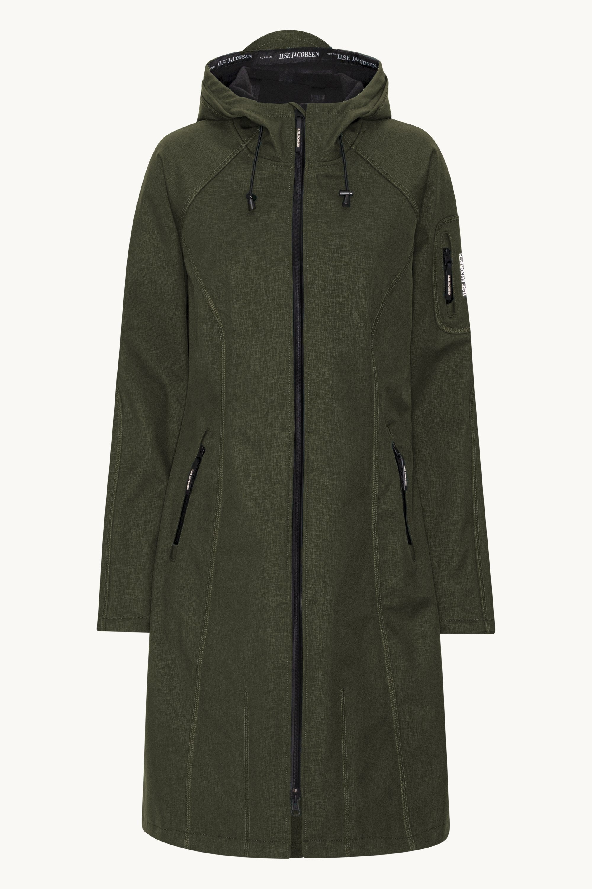Long Softshell Raincoat - Army