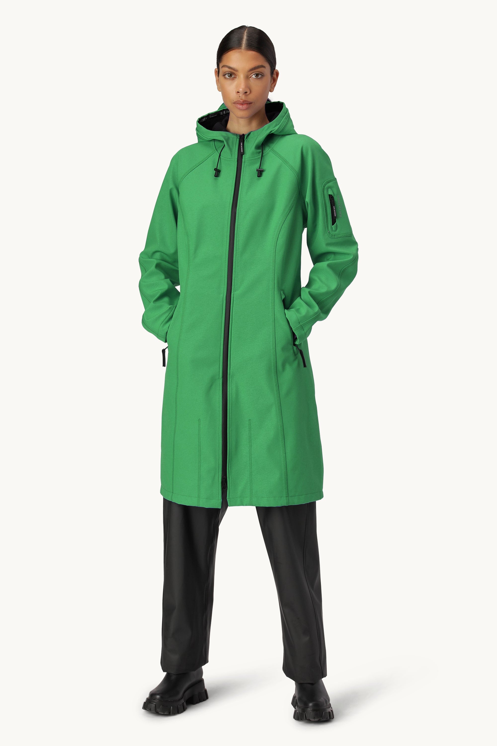 Long Softshell Raincoat - Evergreen