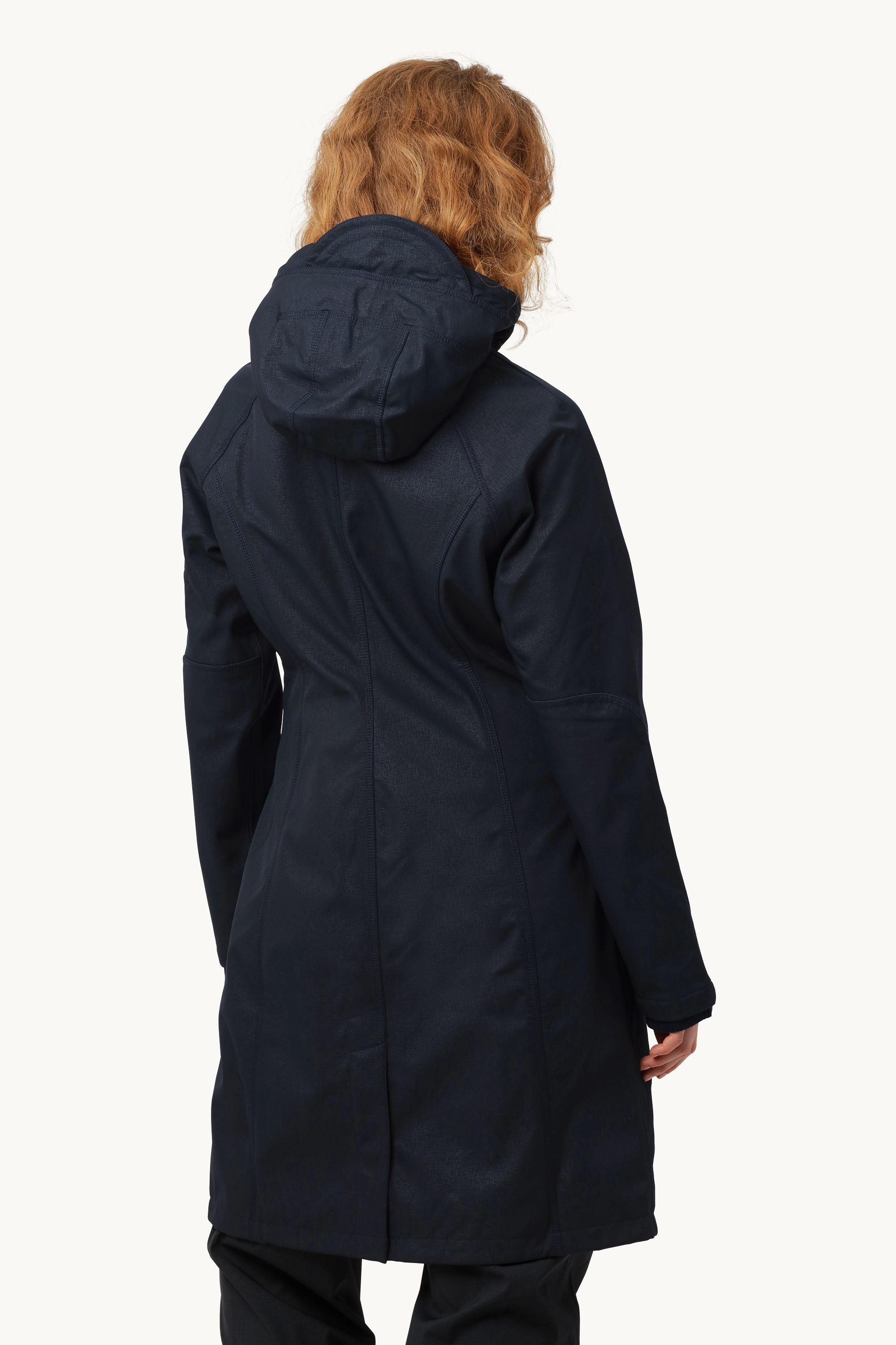 Long Softshell Raincoat - Dark Indigo