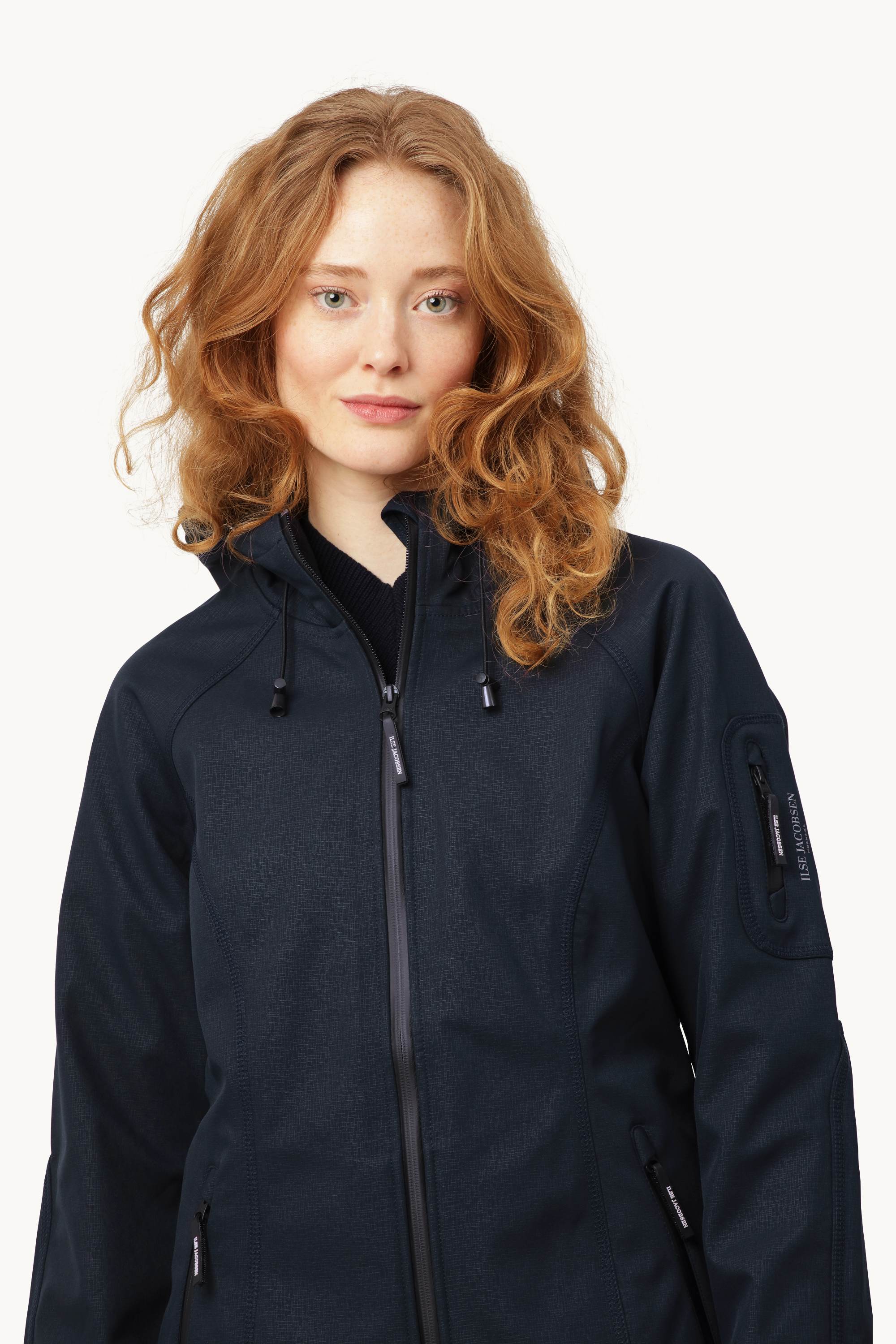 Long Softshell Raincoat - Dark Indigo