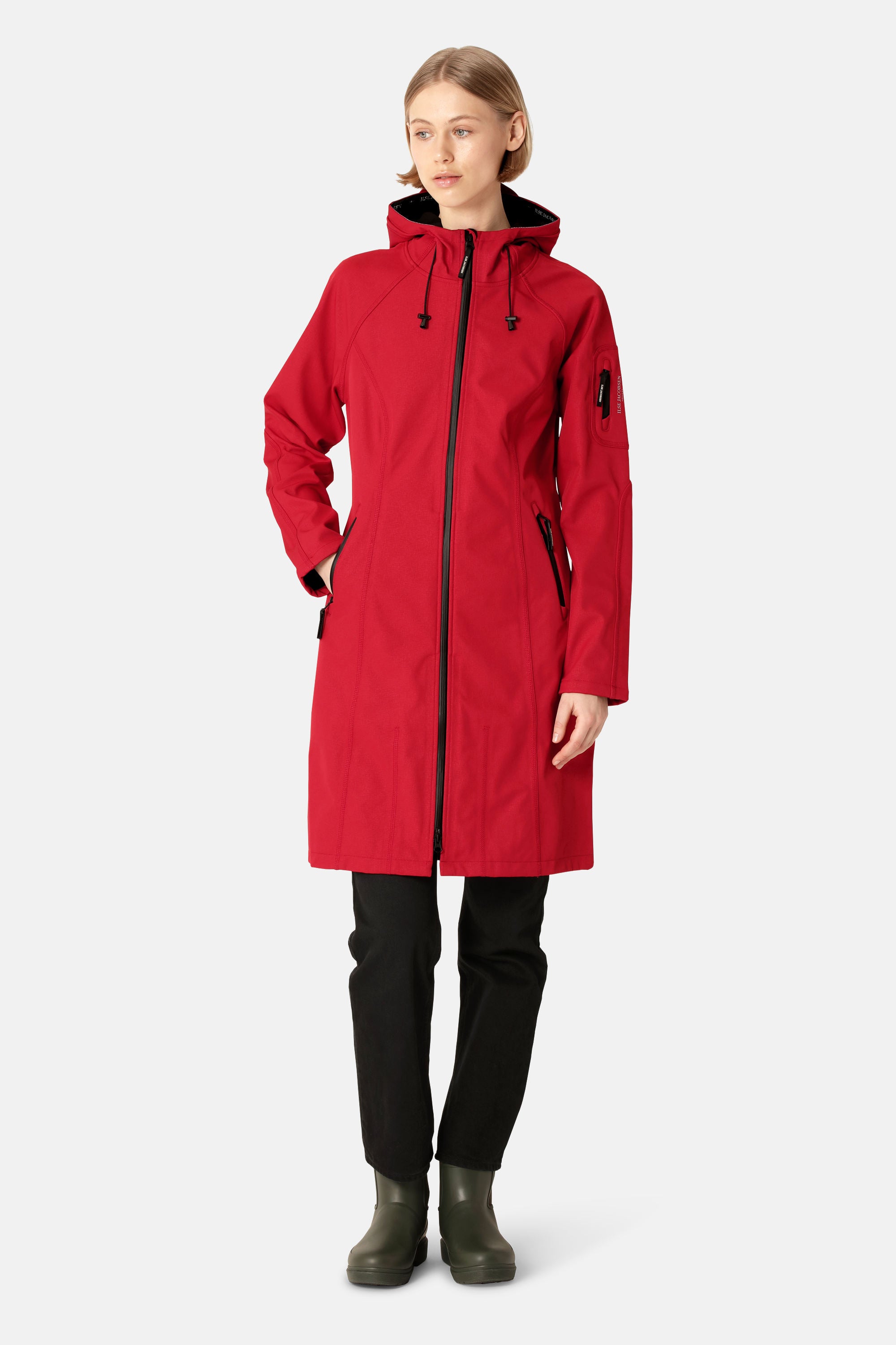 Long Softshell Raincoat - Fire