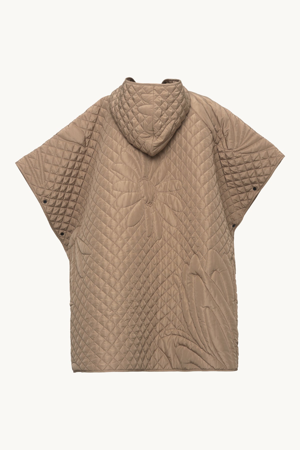 Quiltad Poncho - Sepia Tint