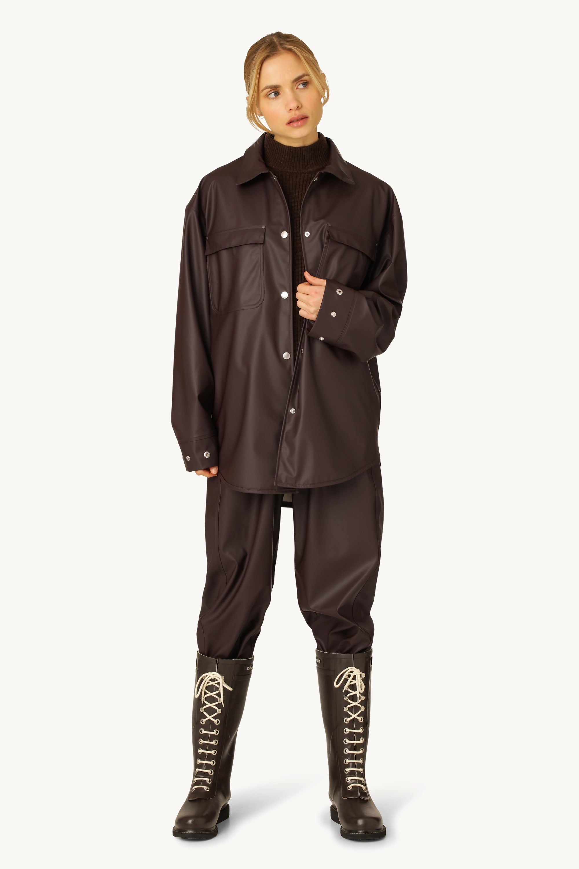 Long Rubber Boots - Ganache