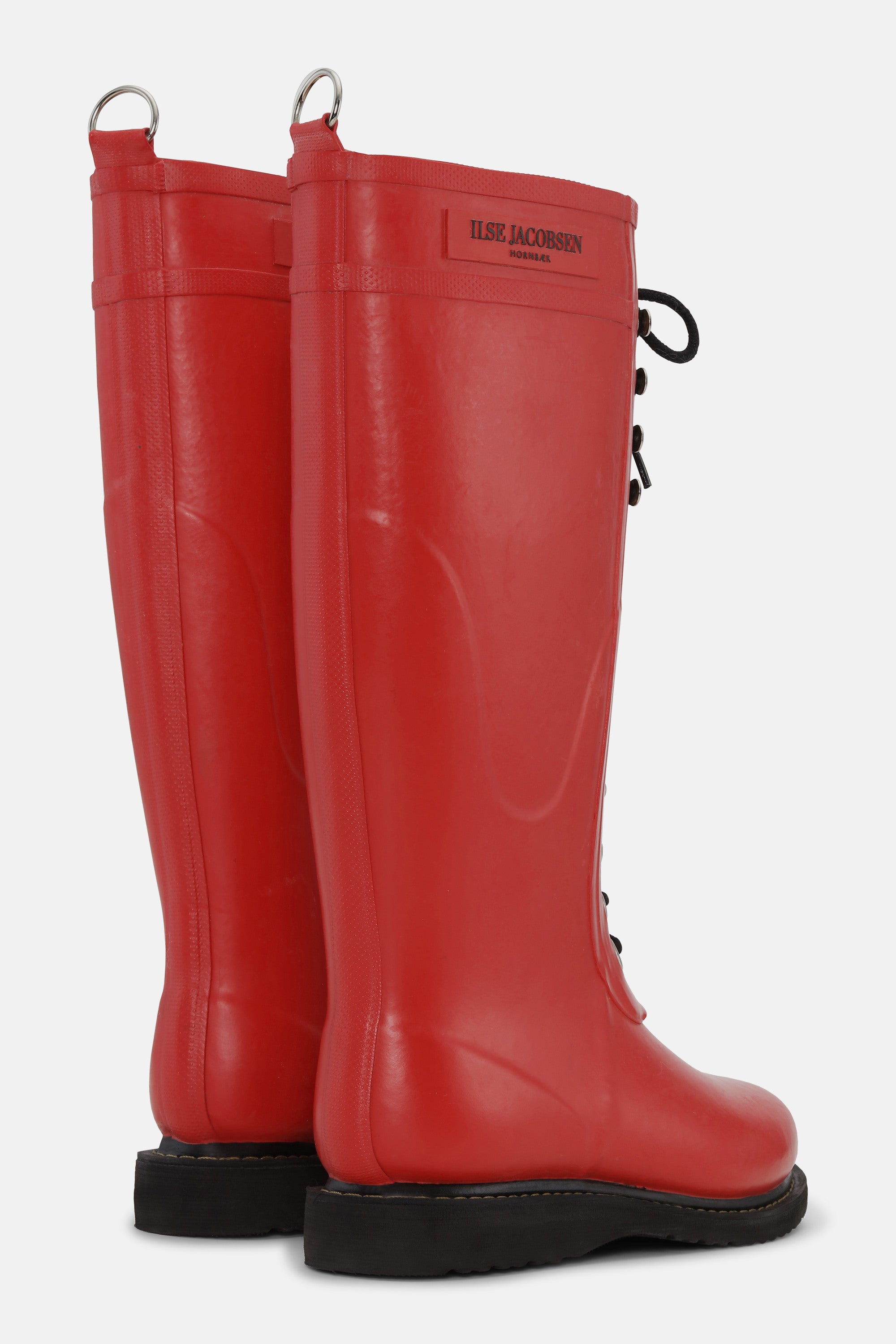 Long Rubber Boots - Deep Red