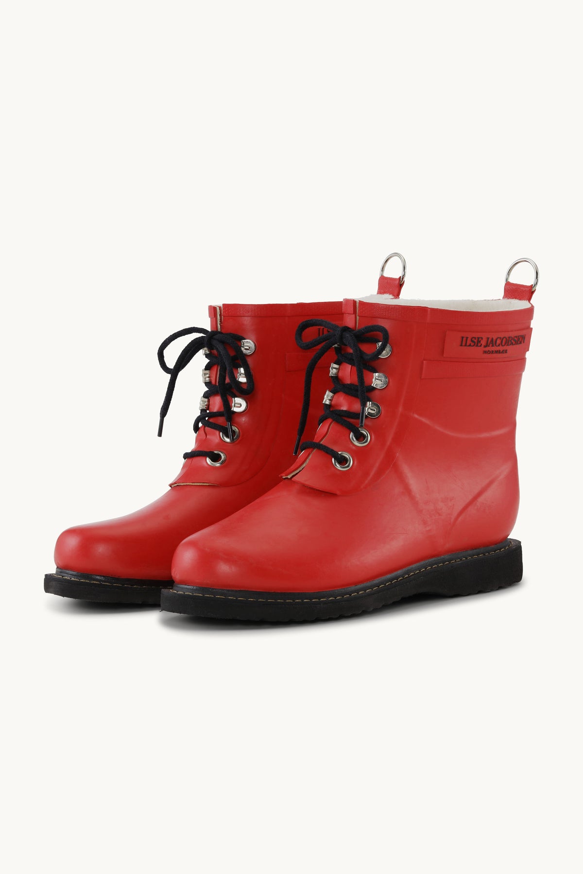 Short Rubber Boots - Deep Red