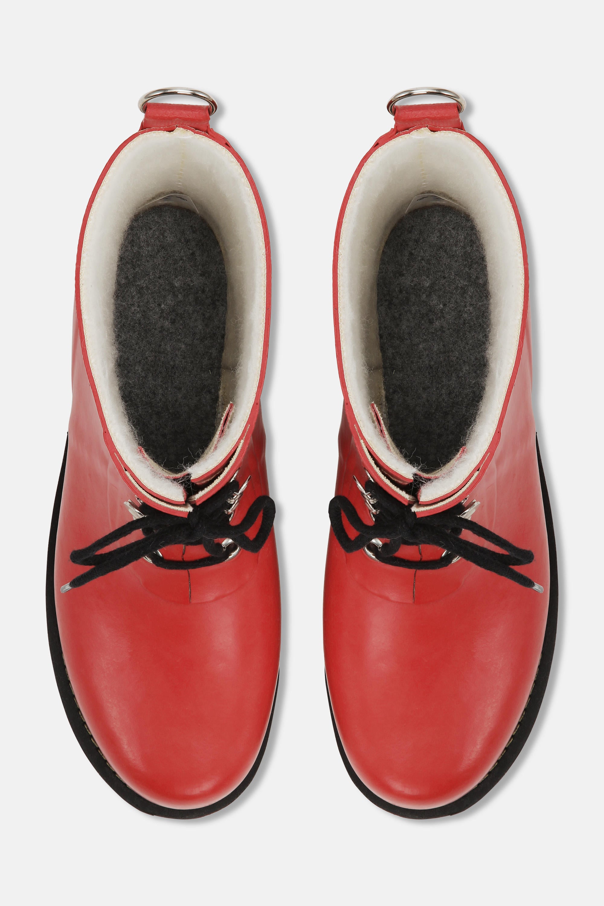 Short Rubber Boots - Deep Red