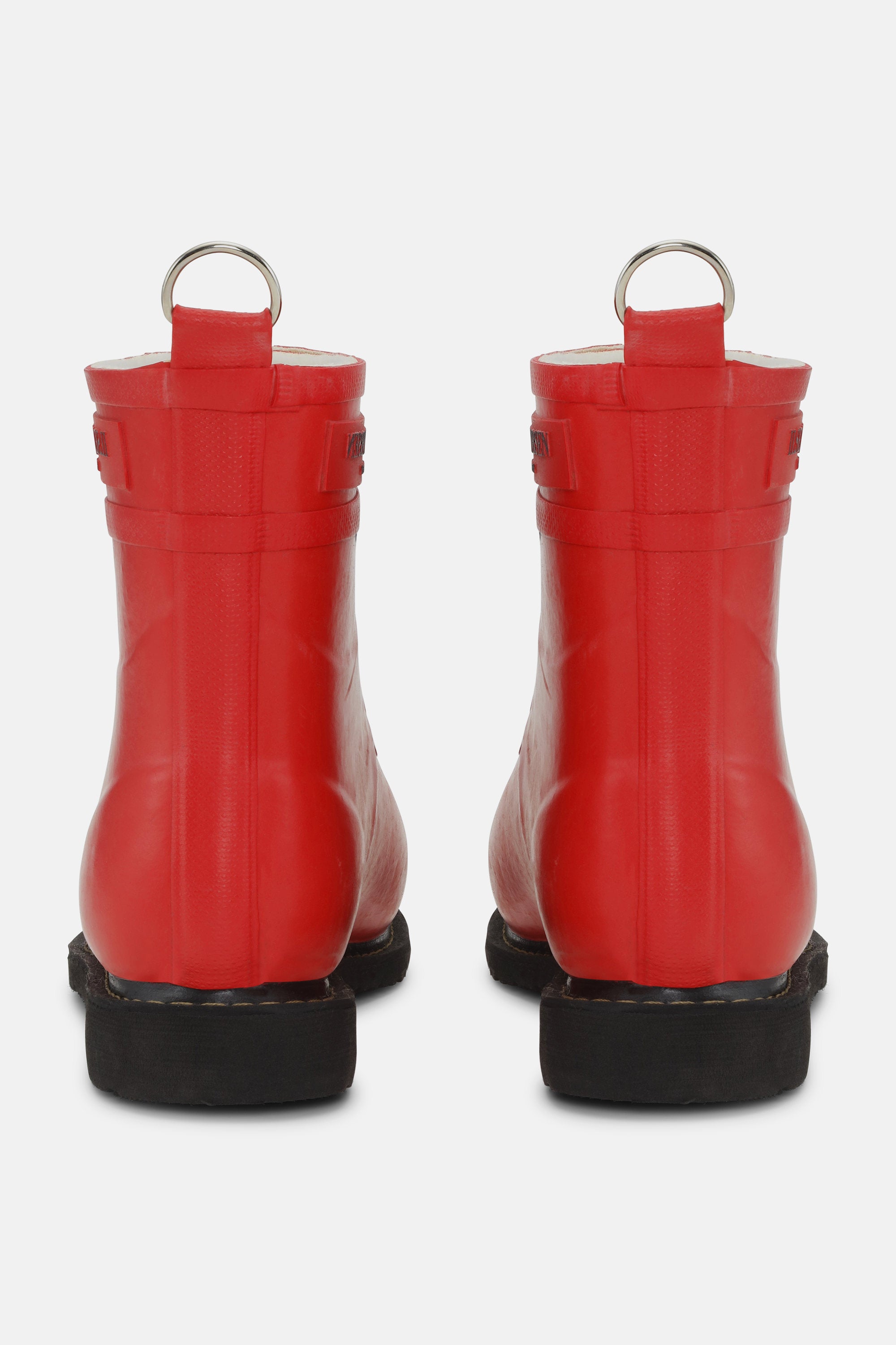 Short Rubber Boots - Deep Red