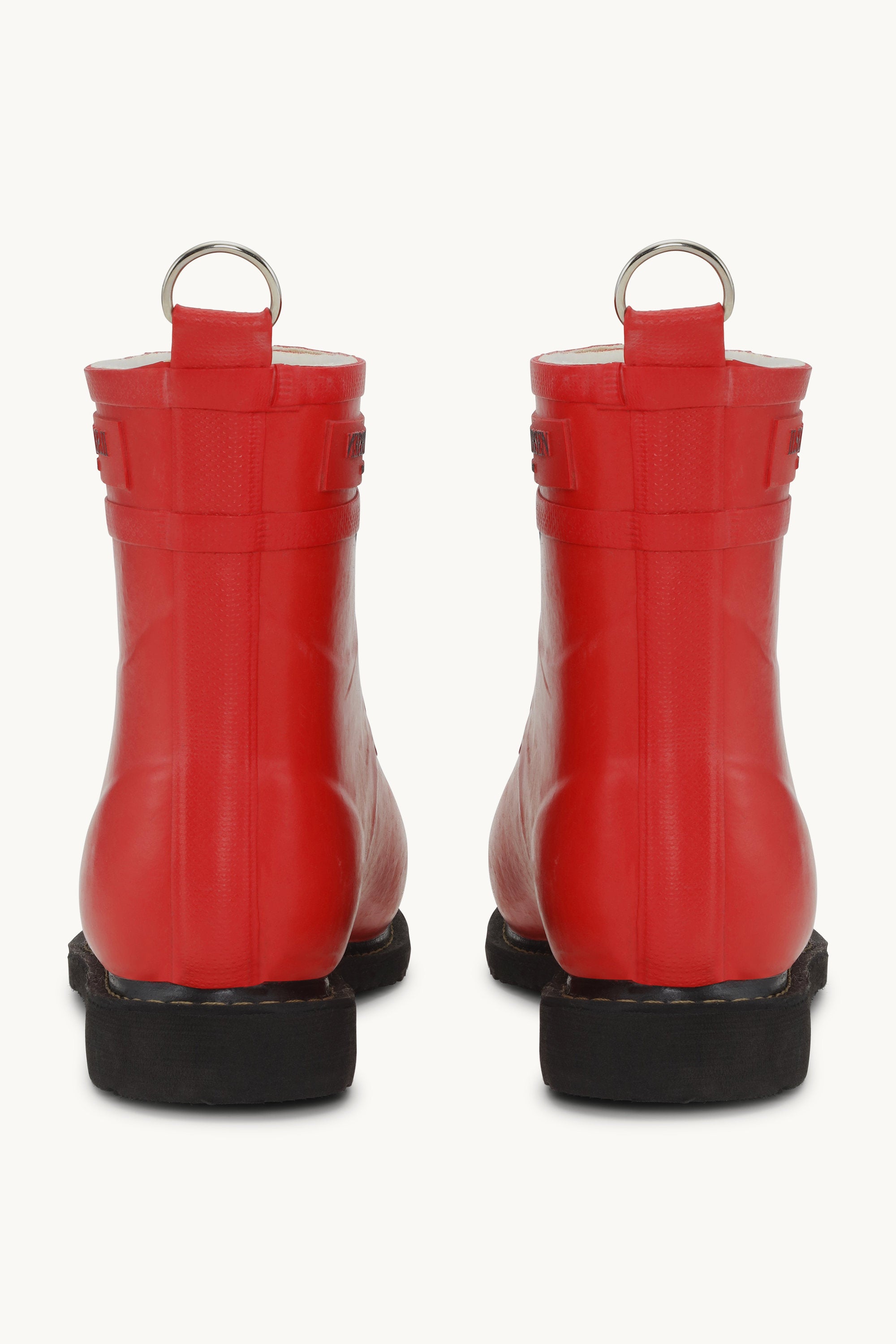 Short Rubber Boots - Deep Red
