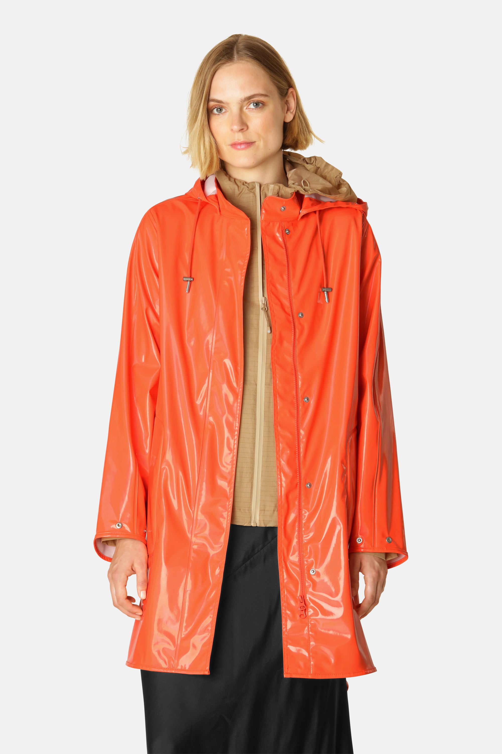 Ilse Jacobsen Hornbæk Rain Long Raincoat Raincoat 349 Hot Orange