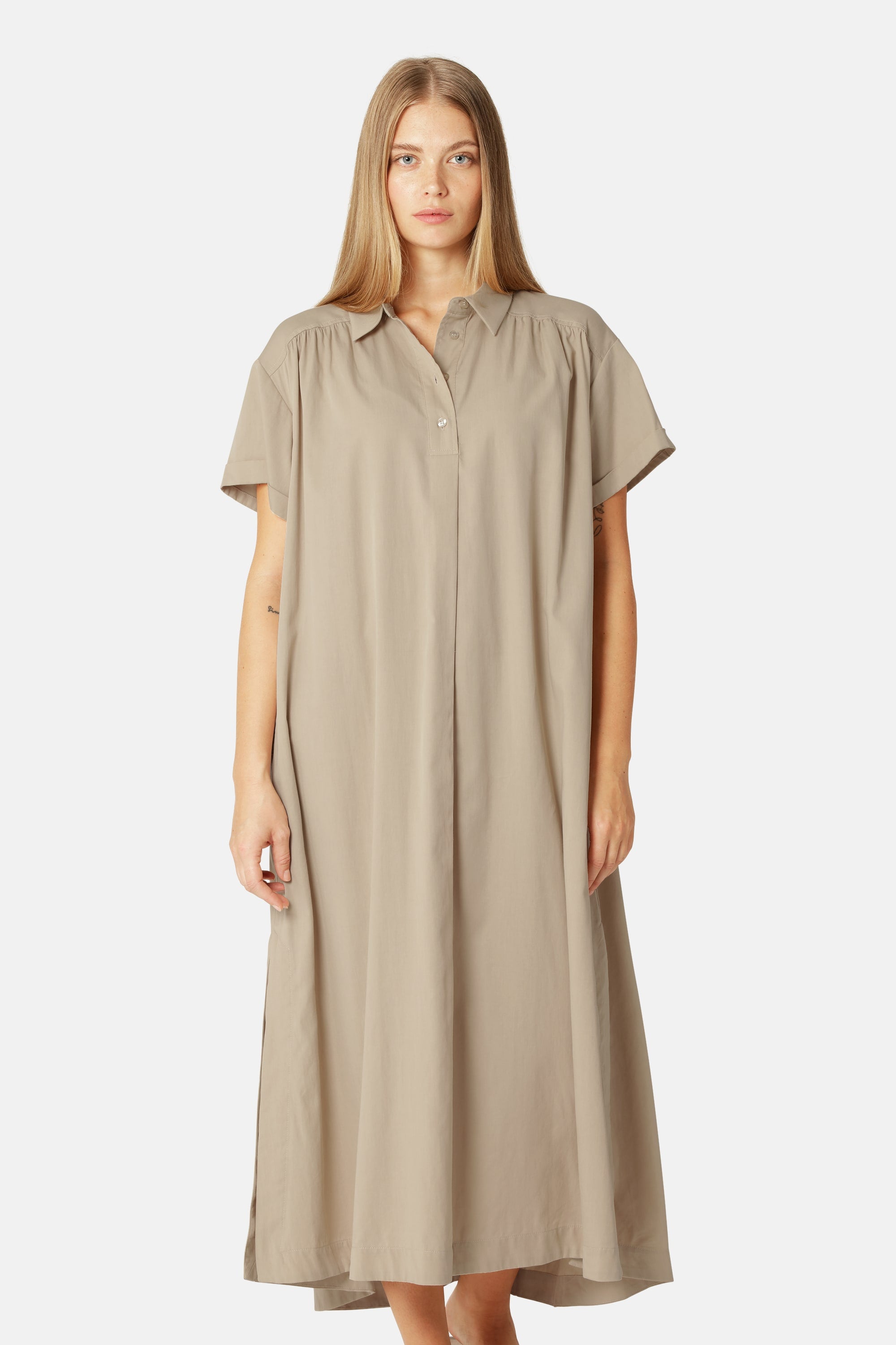 Lång Klänning A-linje - White Pepper