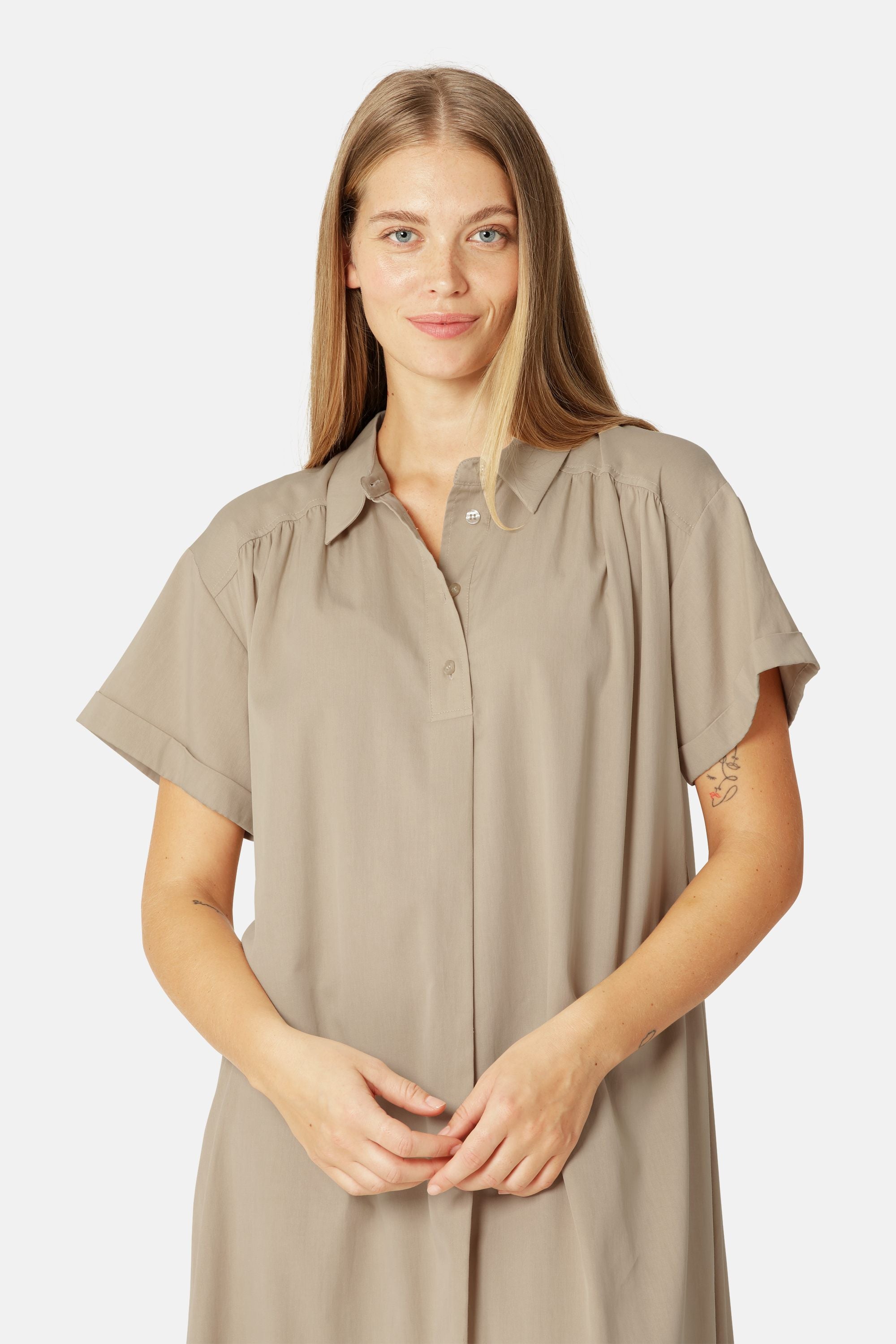 Lång Klänning A-linje - White Pepper