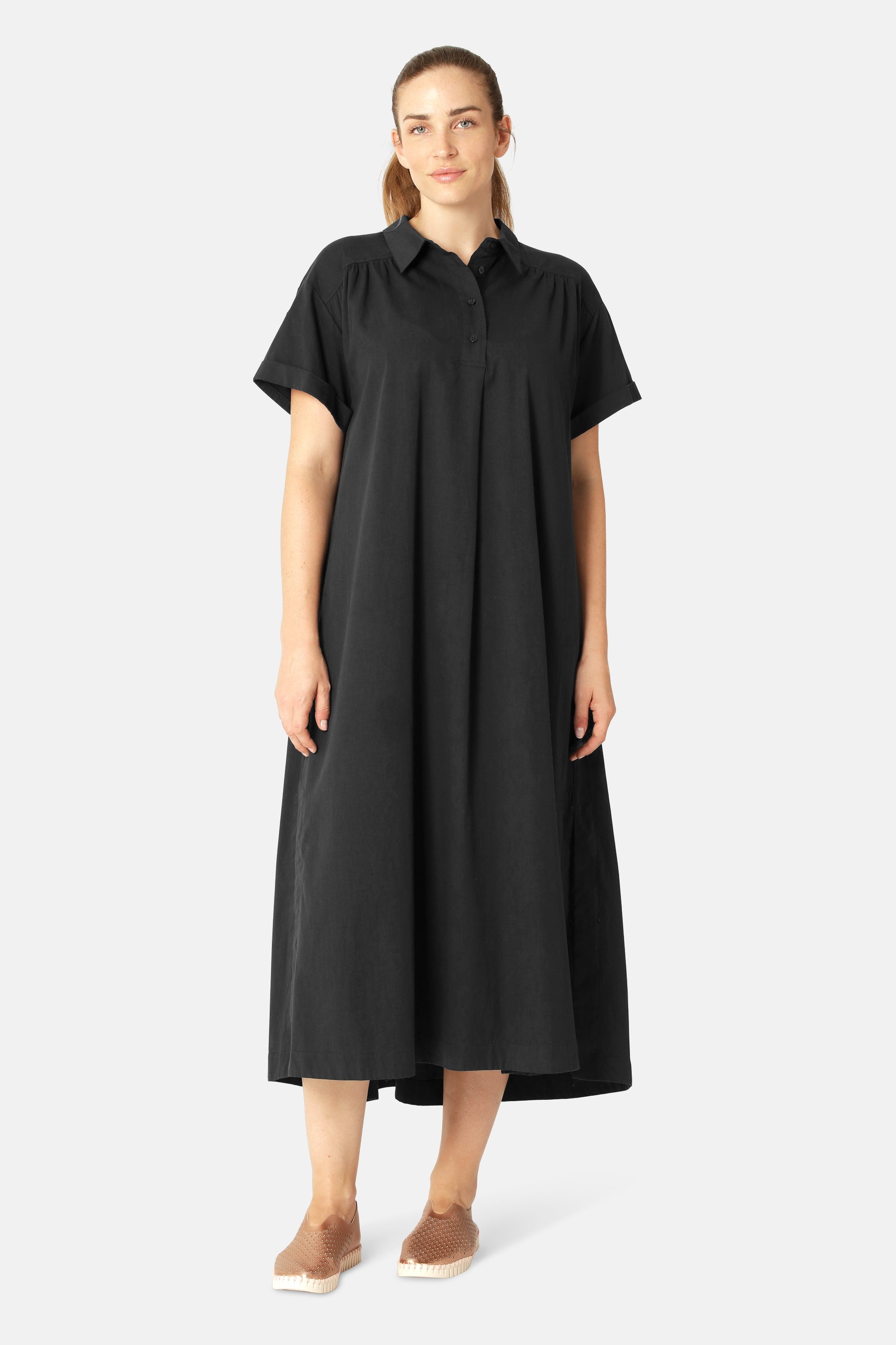 Lång Klänning A-linje - Dark Indigo