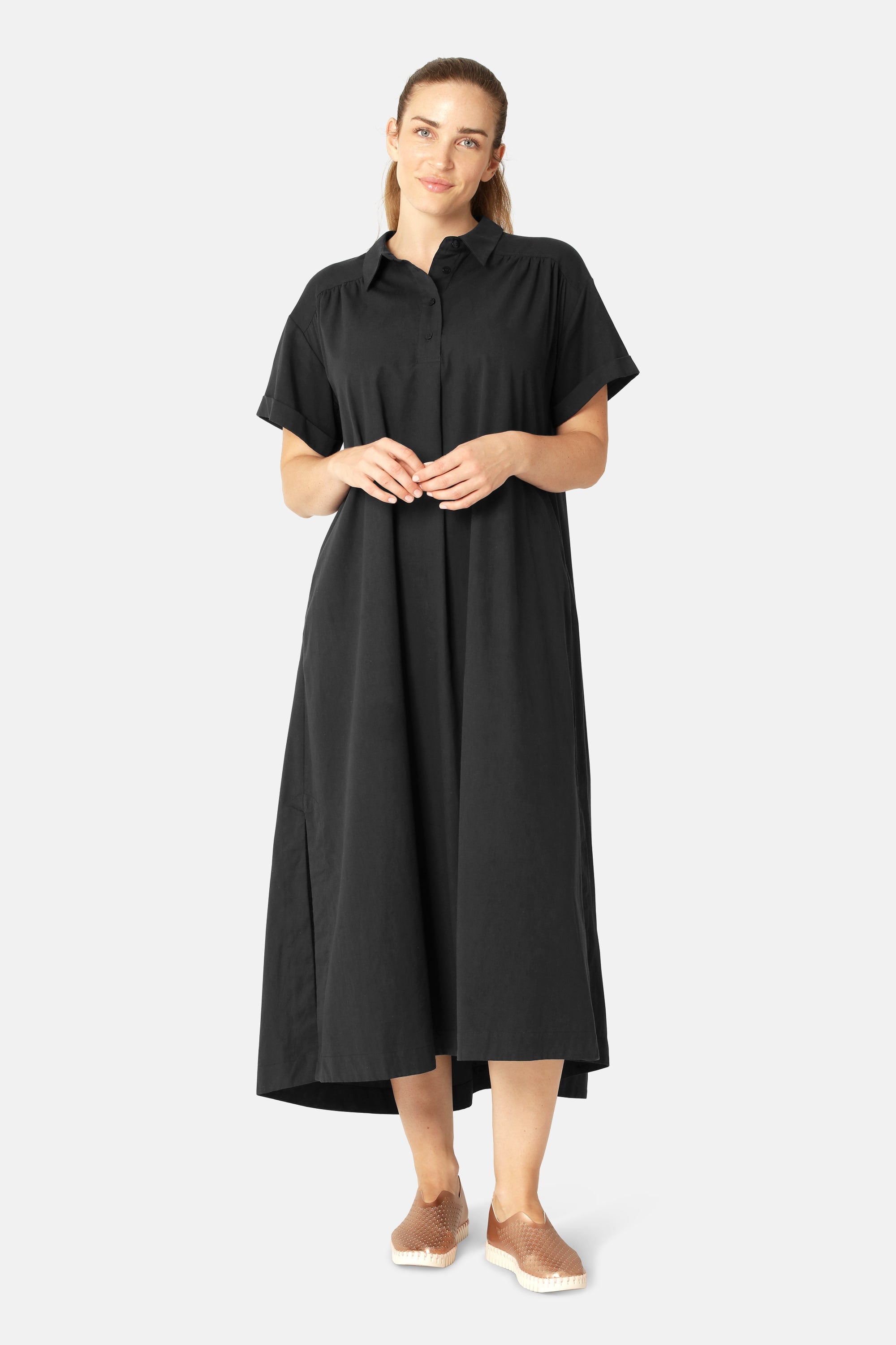 Lång Klänning A-linje - Dark Indigo