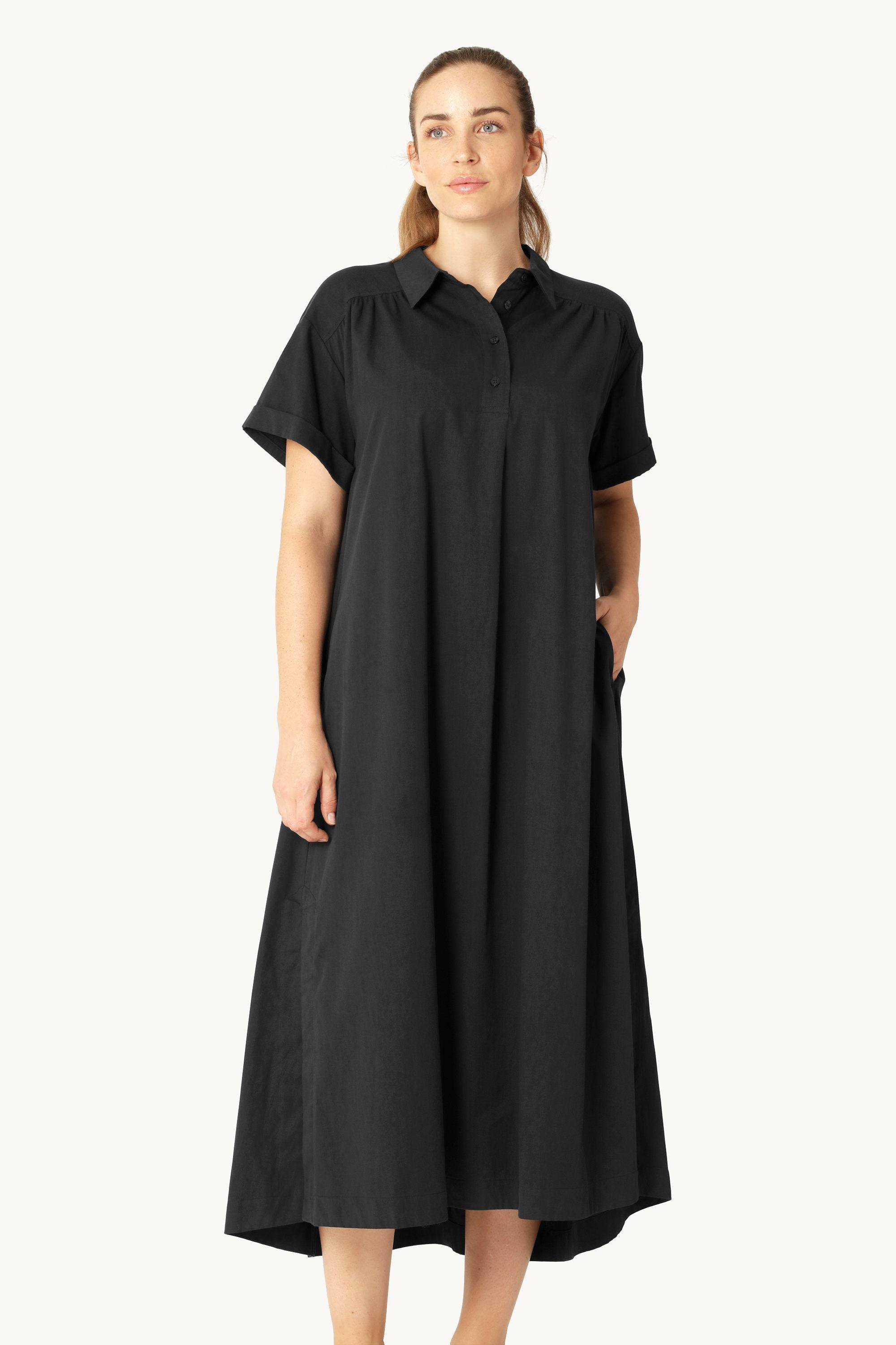 Lång Klänning A-linje - Dark Indigo