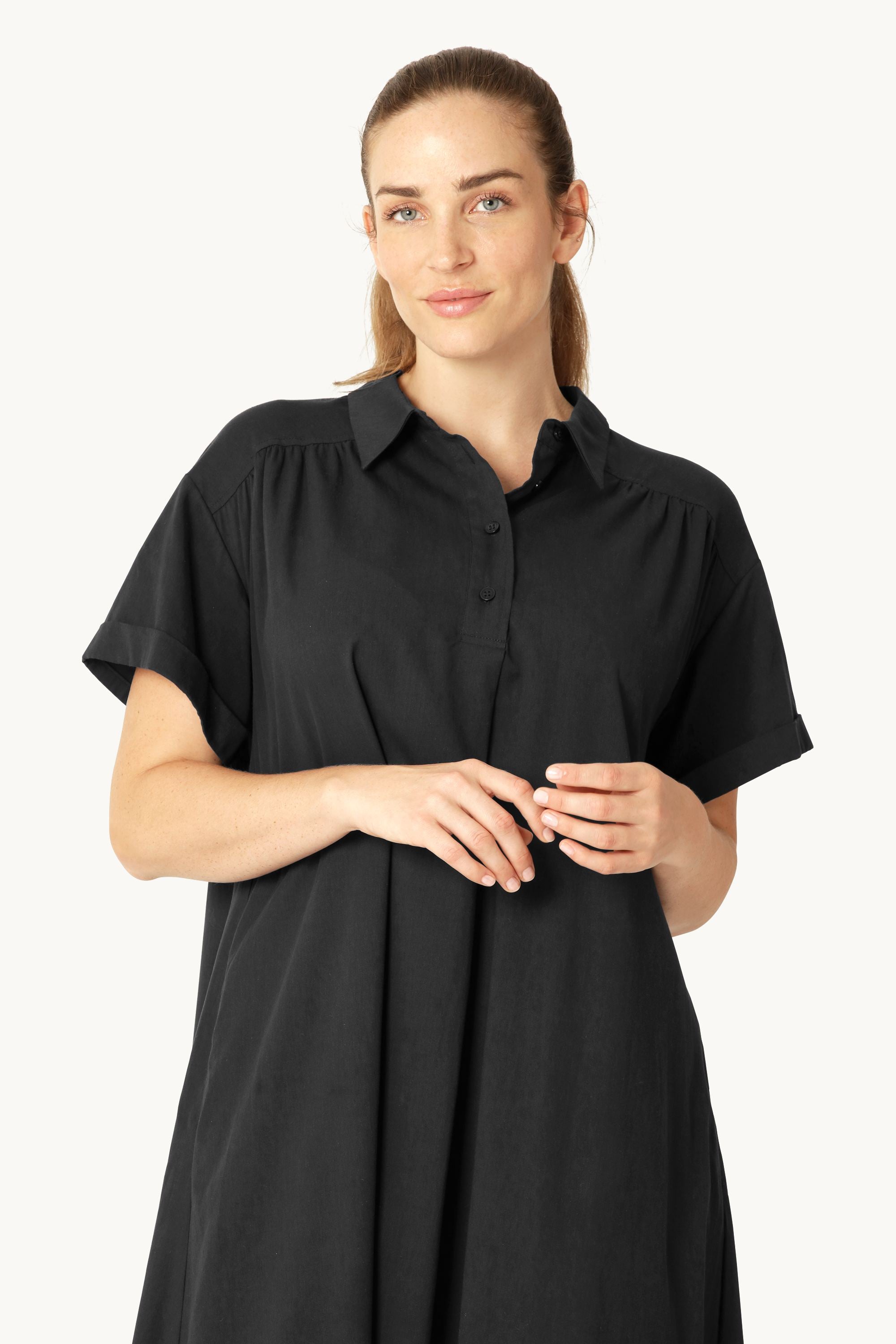 Lång Klänning A-linje - Dark Indigo