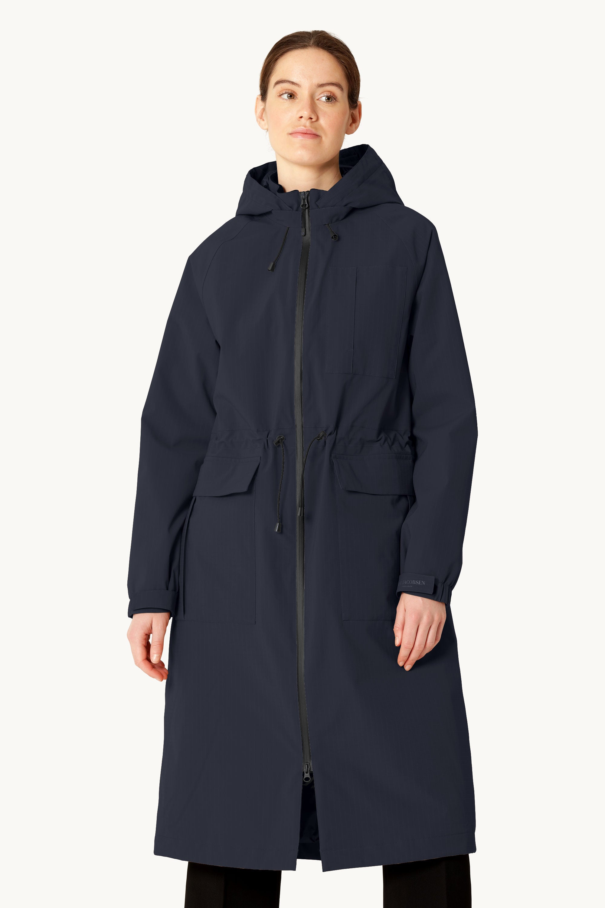 Long Winter Coat - Dark Indigo
