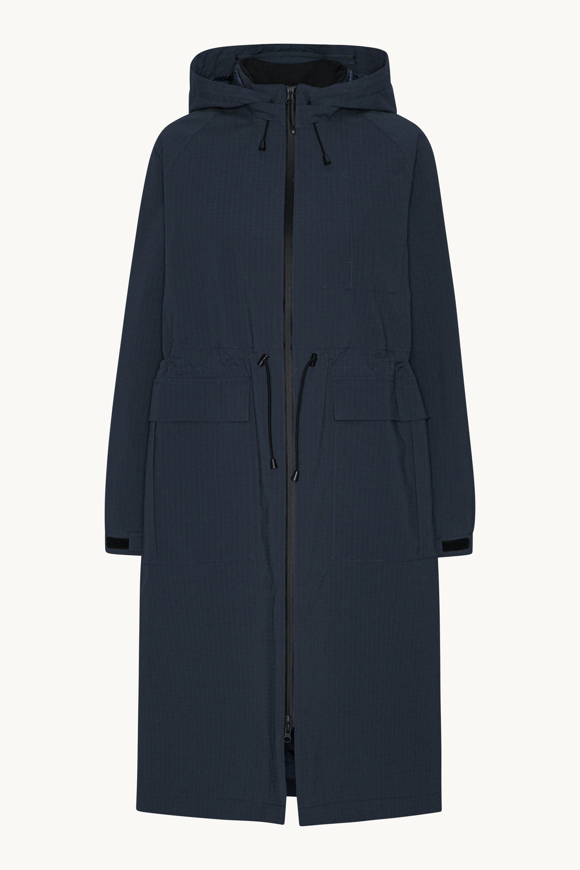 Long Winter Coat - Dark Indigo