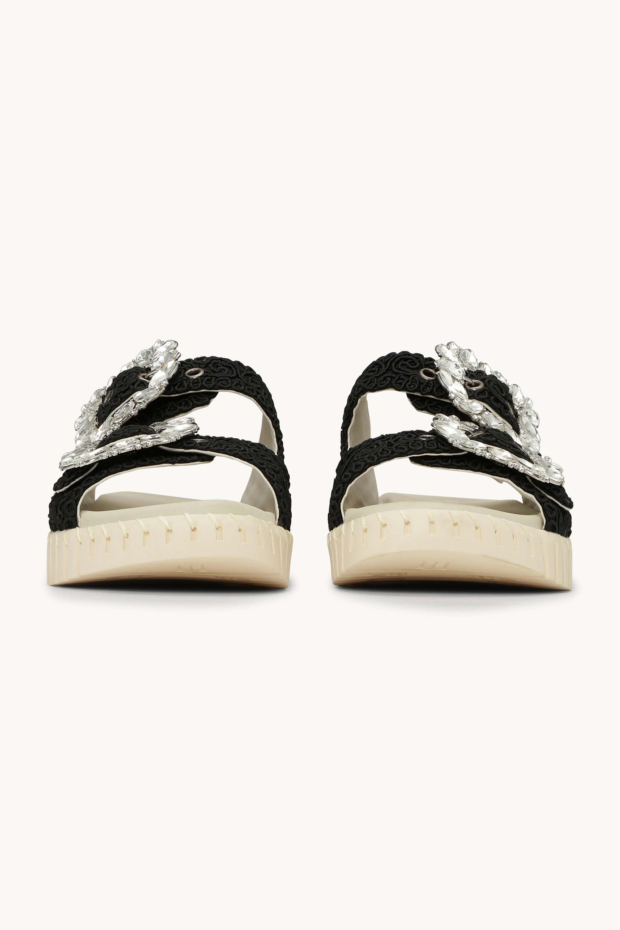 Tulip Sandal - Black Pearled Ivory