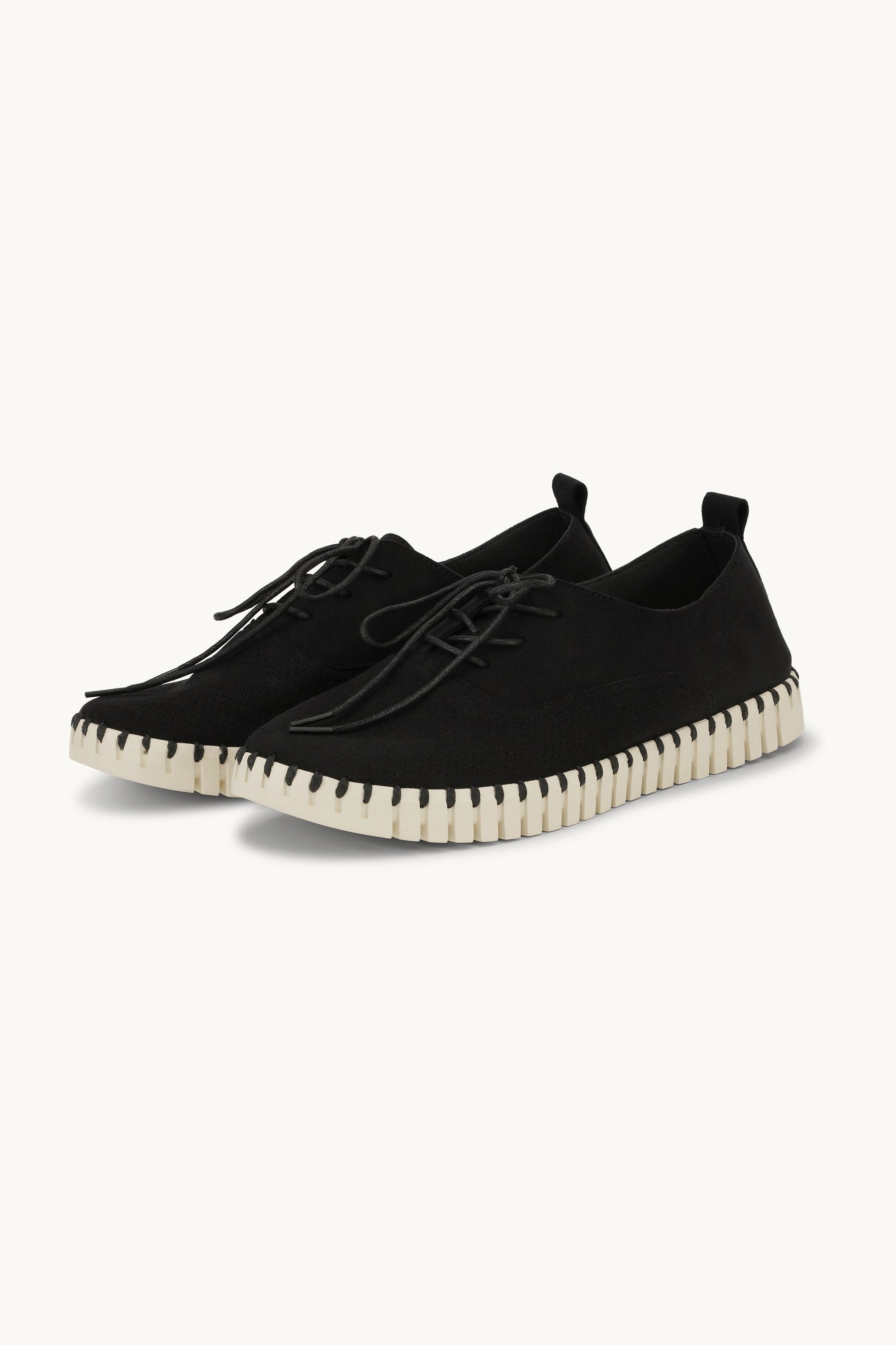 Herrskor Med Snörning - Black Pearled Ivory