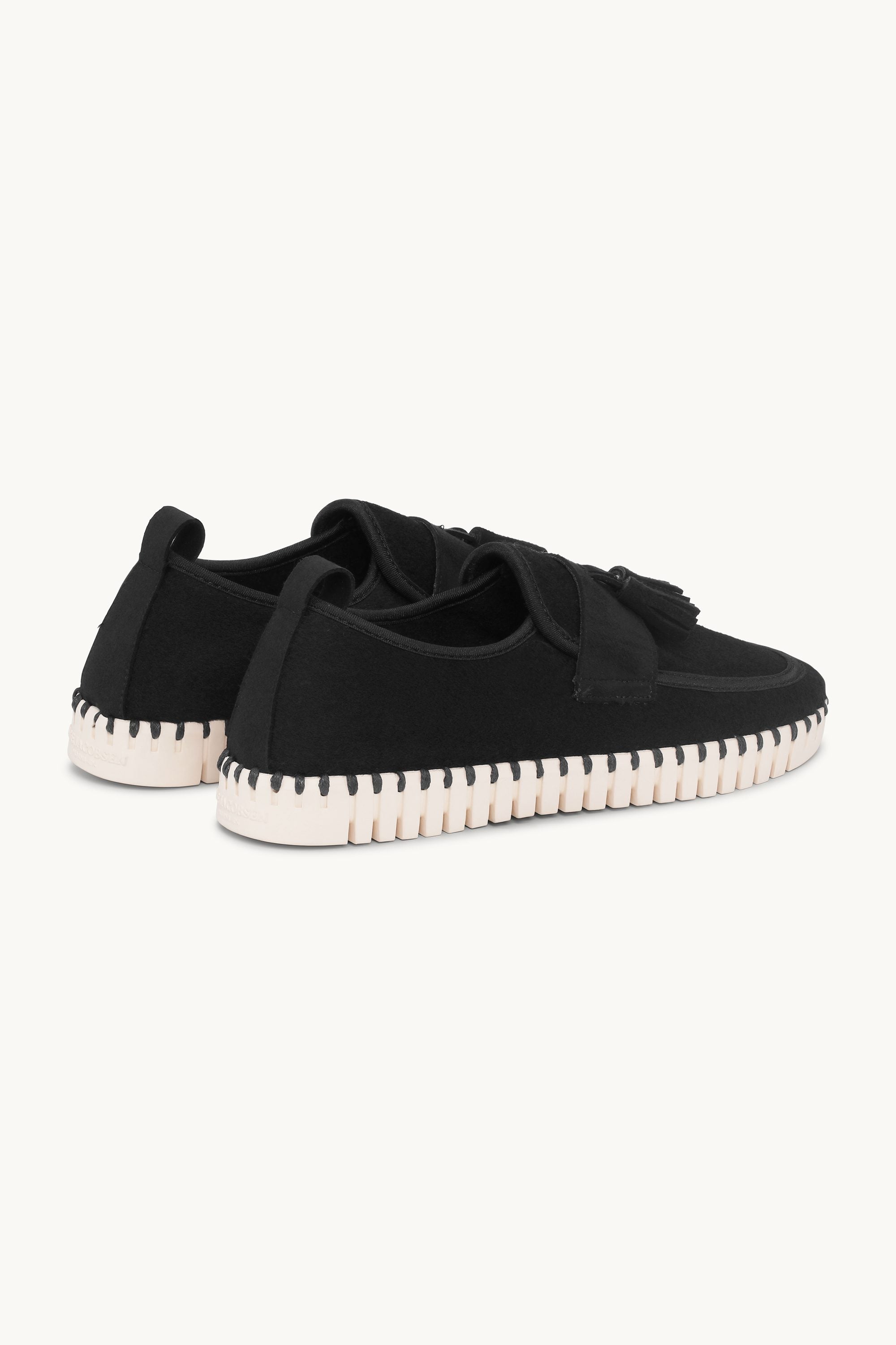 Tulip Wool Loafer - Black Pearled Ivory