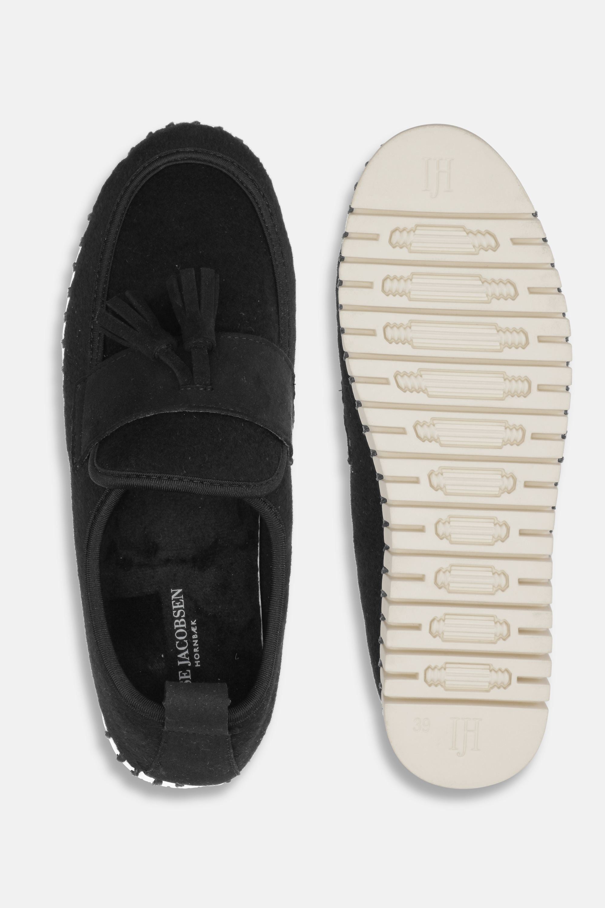 Tulip Wool Loafer - Black Pearled Ivory