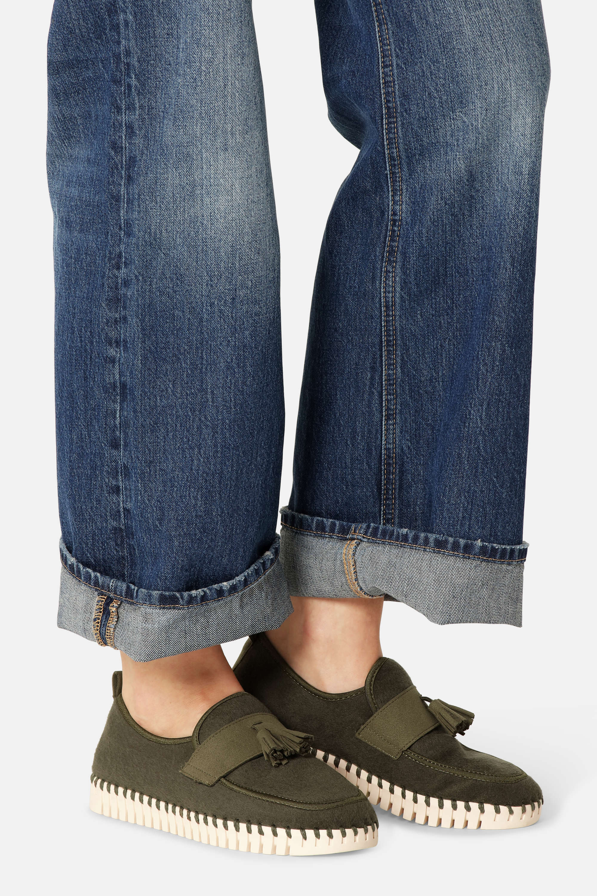 Tulip Wool Loafer - Army Pearled Ivory