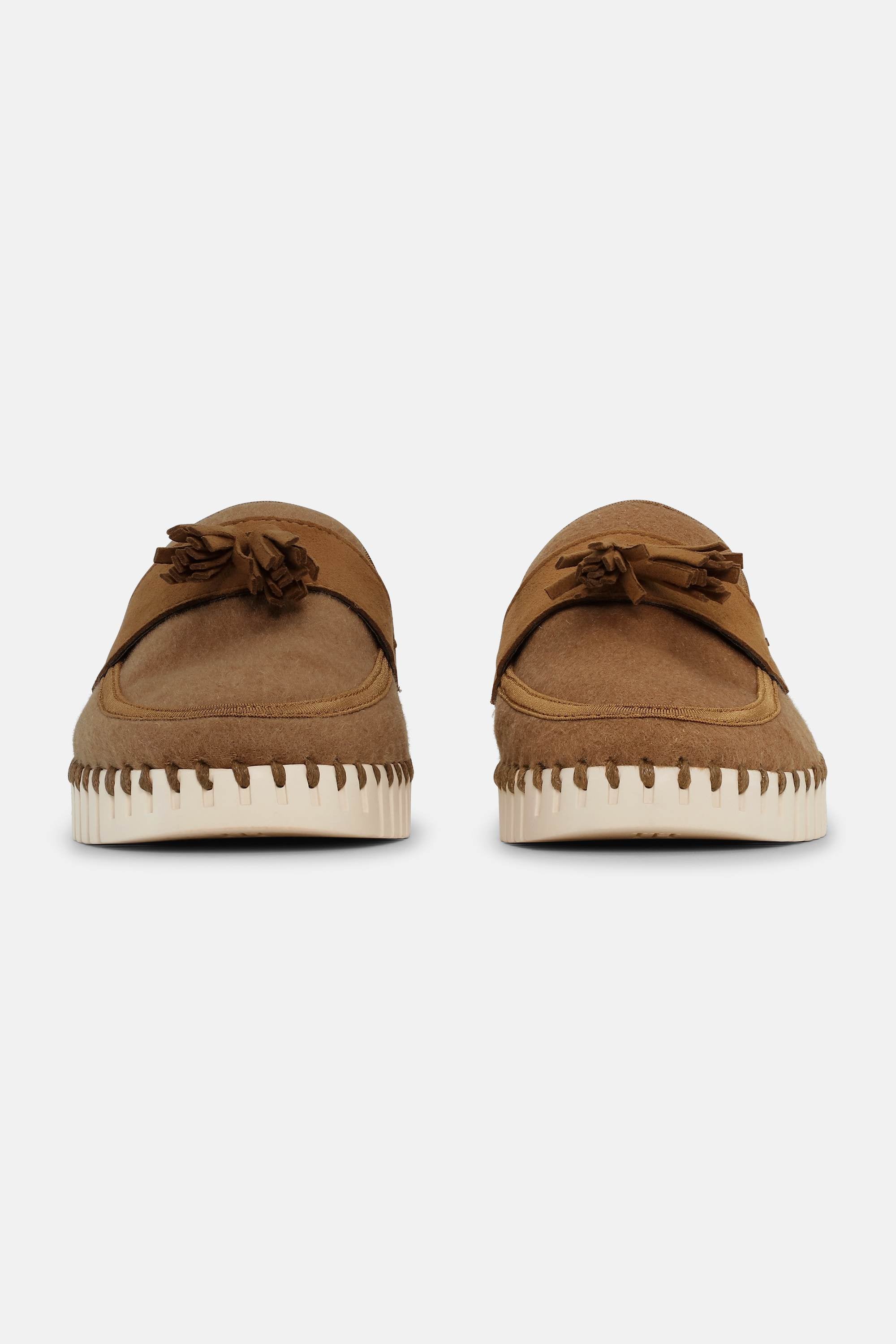 Tulip Wool Mule - Cashew Pearled Ivory