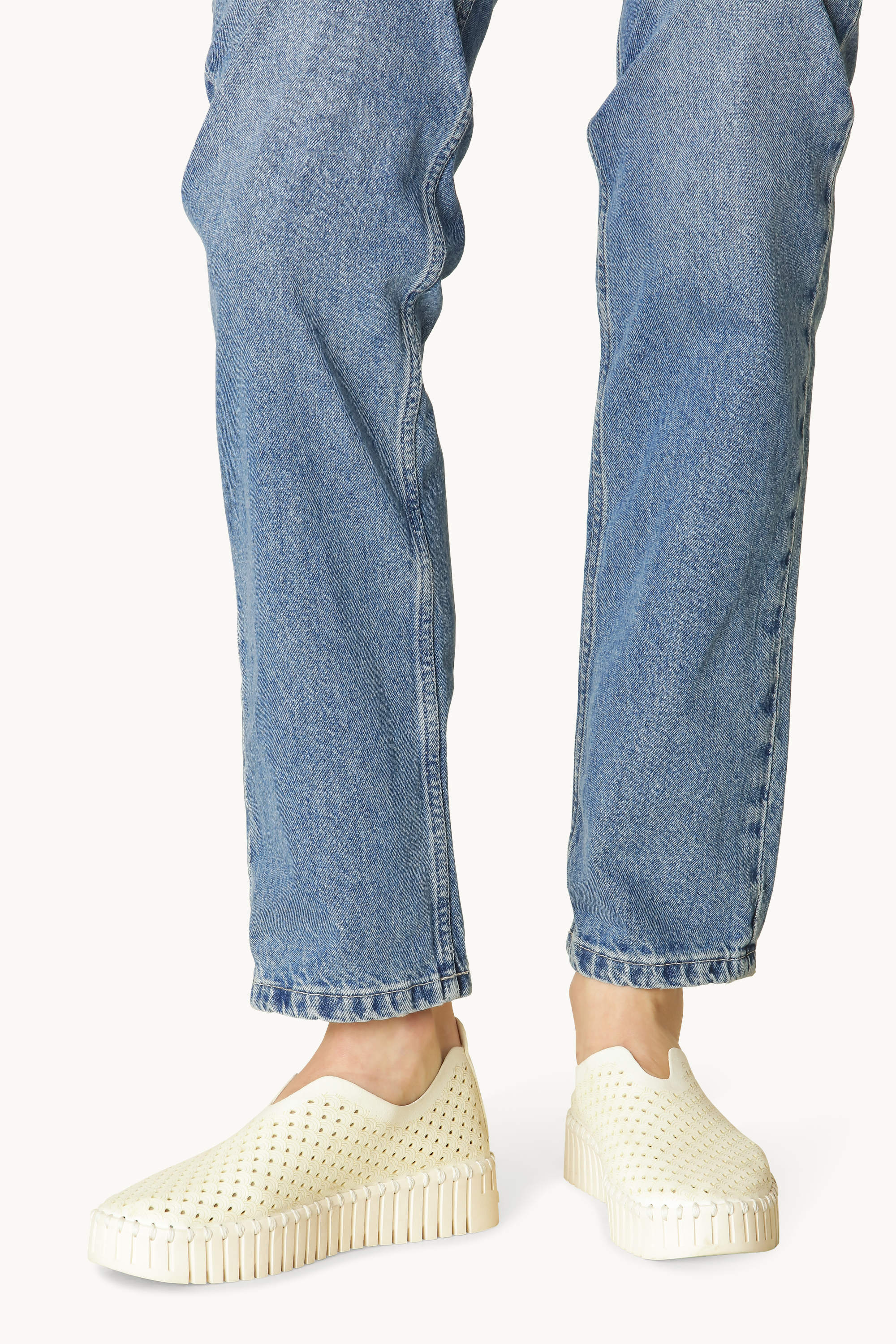 Platform Tulip Skor - Milk Creme